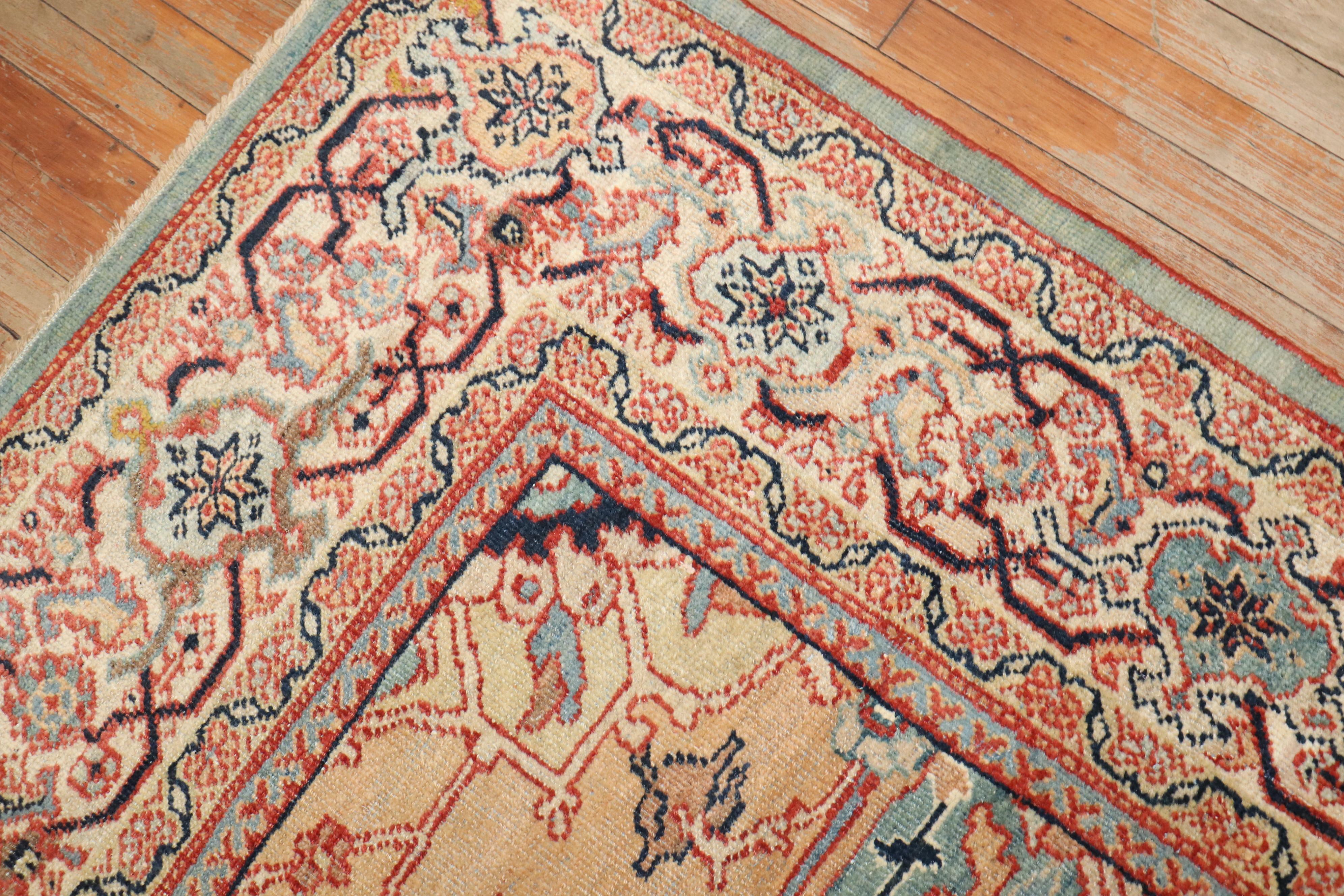 Colección Zabihi Alfombra cuadrada antigua Ziegler Mahal Lana en venta