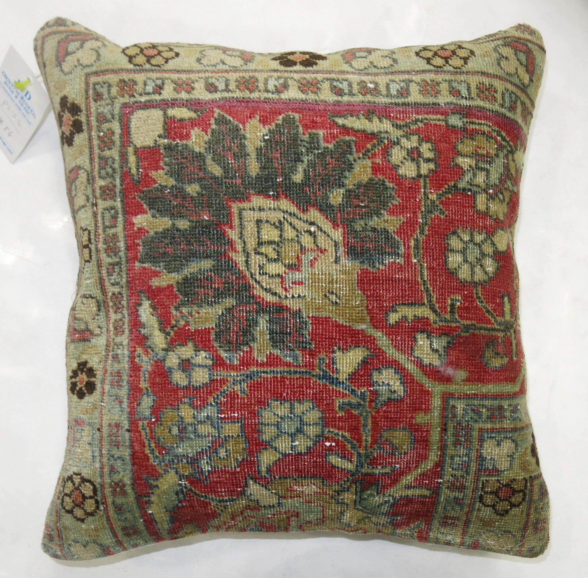 Cojín Alfombra Persa Tabriz Antigua Colección Zabihi Belle Époque en venta