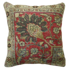 Zabihi Collection Antique Tabriz Persian Rug Pillow