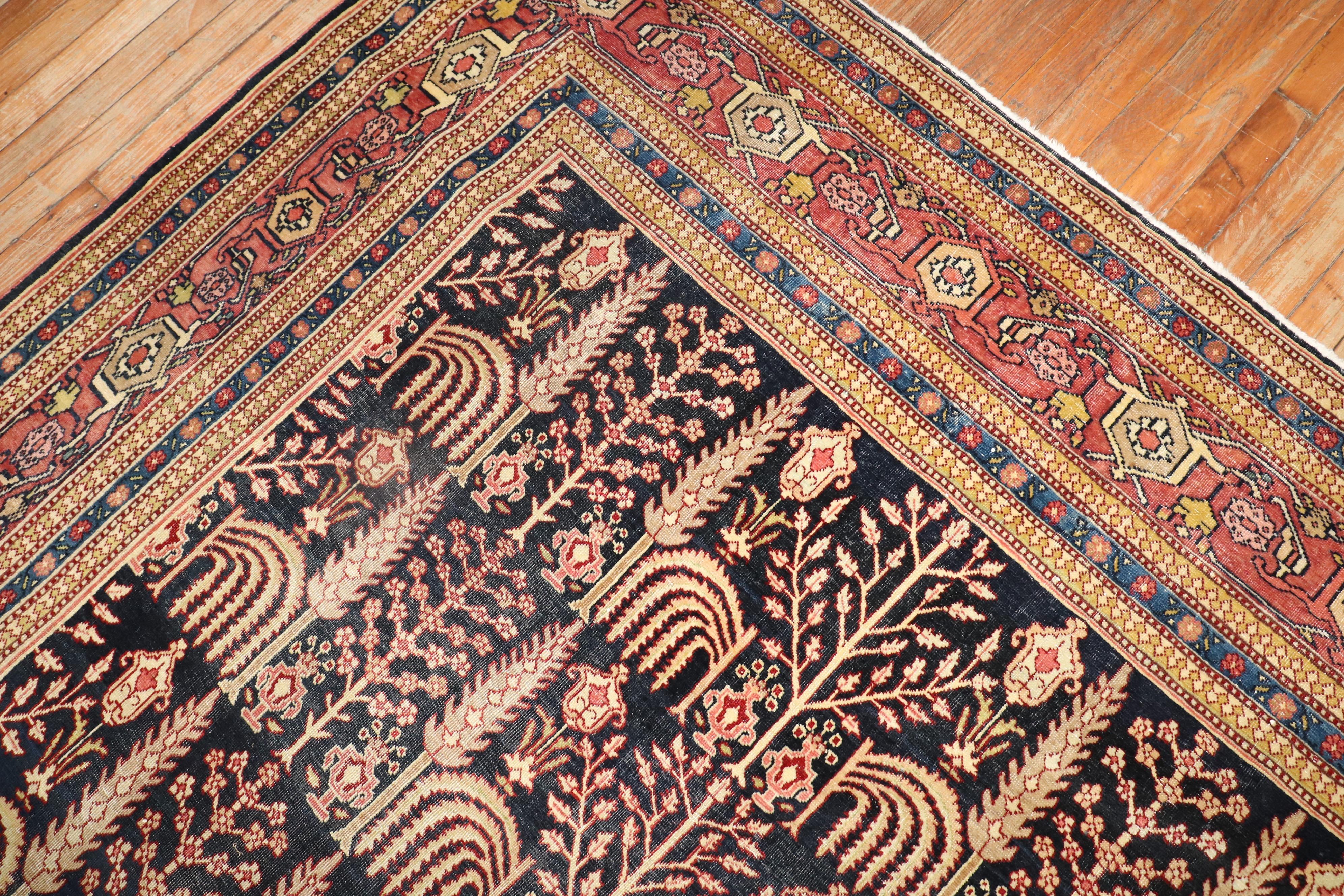 Tappeto Zabihi Collection'S antico Tabriz con albero di salice in vendita 2