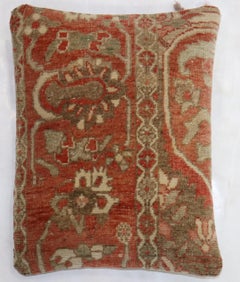 The Collective Antique Terracotta Persian Rug Pillow (tapis persan)