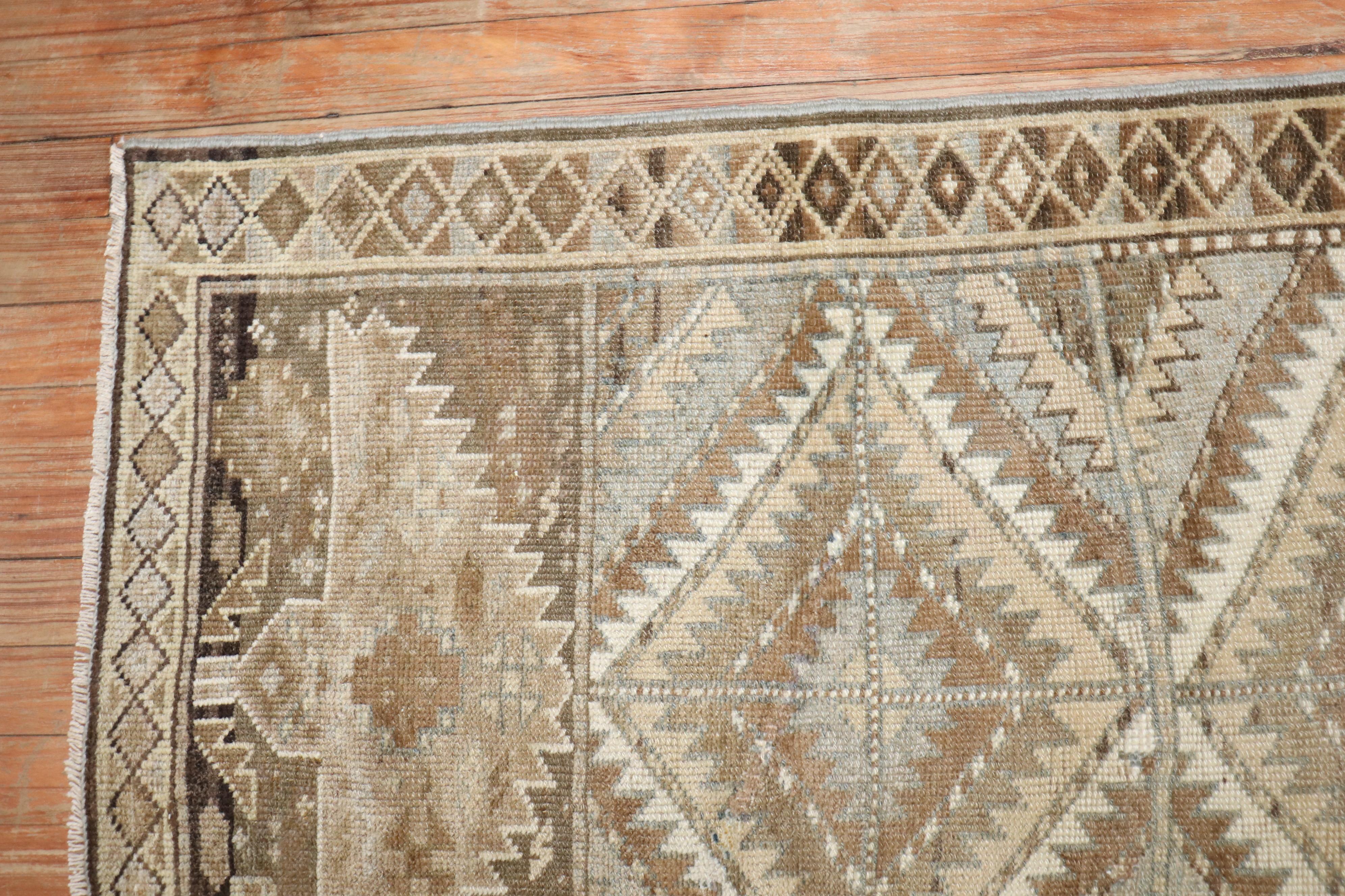 Wool Zabihi Collection Antique Tribal Balouch Small Rug For Sale