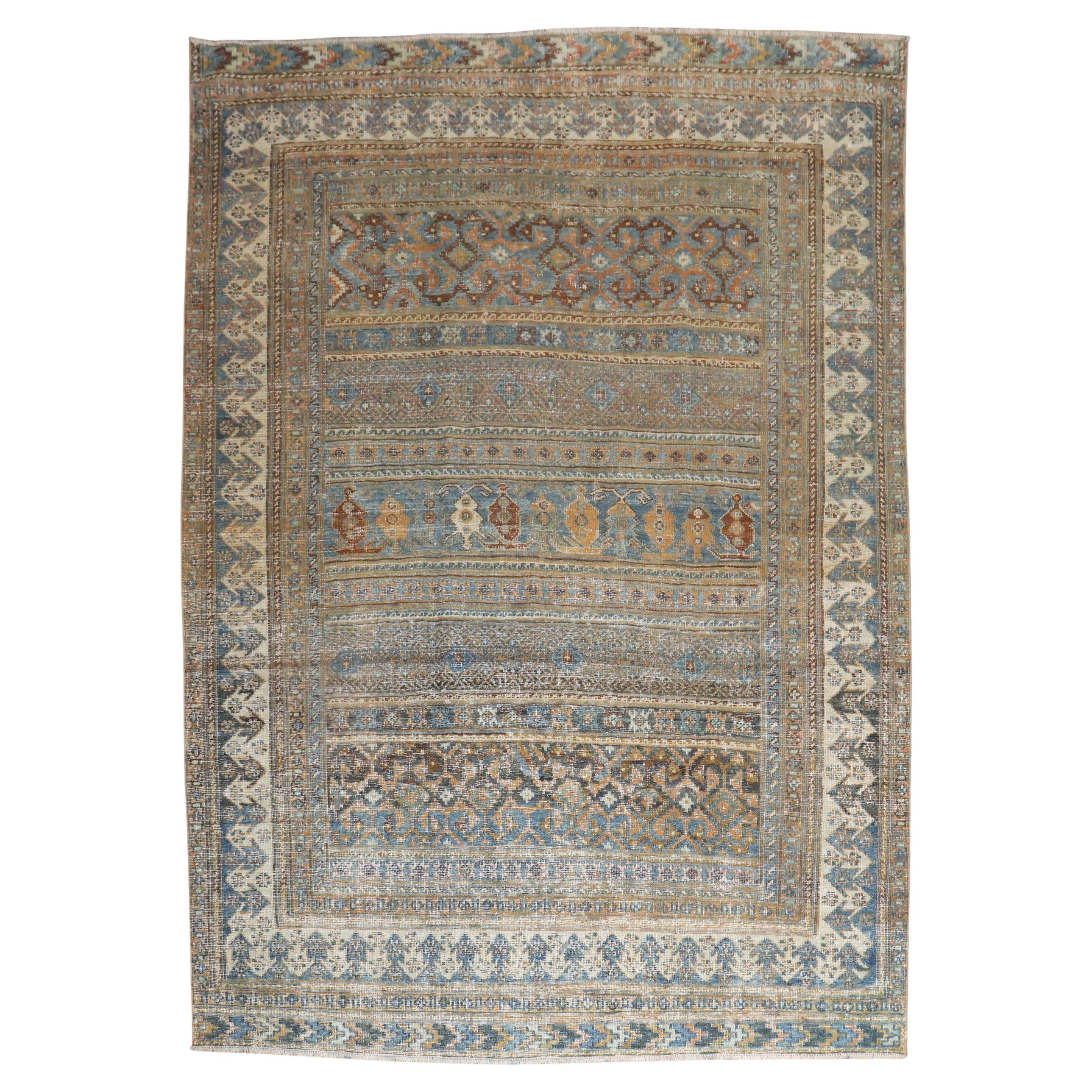 Zabihi Collection Antique Tribal Balouch Square Rug