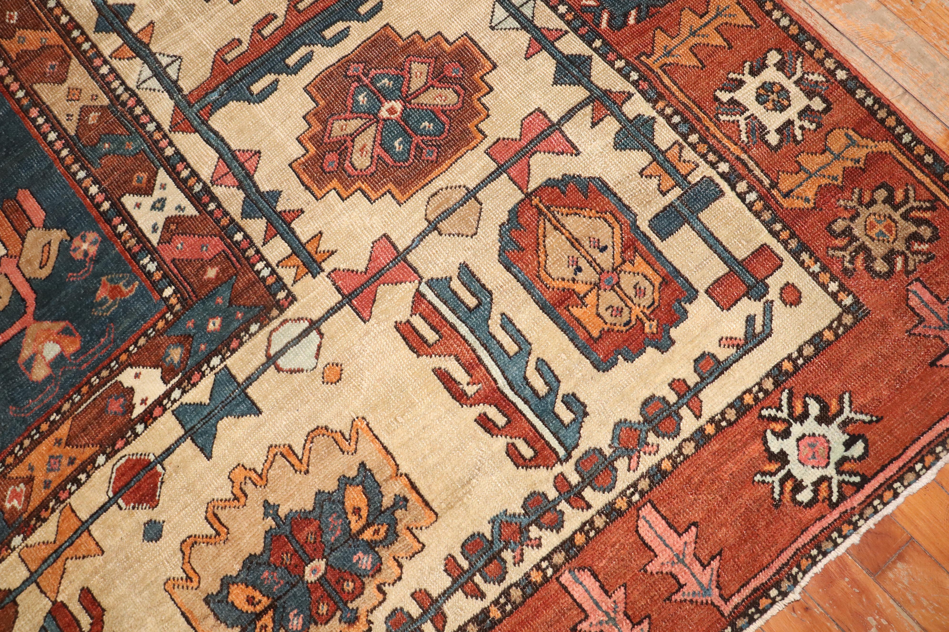 Zabihi Collection Antique Tribal Persian Bakshaish  Rug For Sale 6