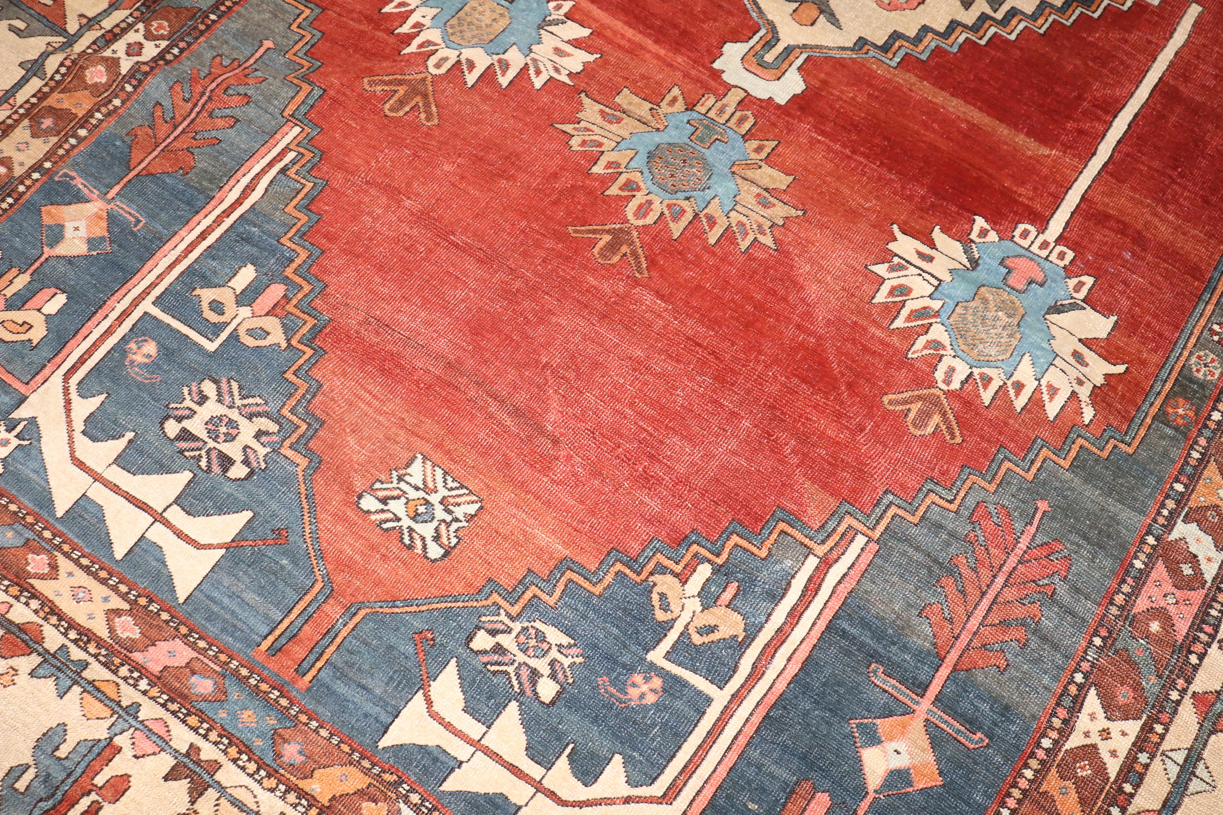 Zabihi Collection Antique Tribal Persian Bakshaish  Rug For Sale 7