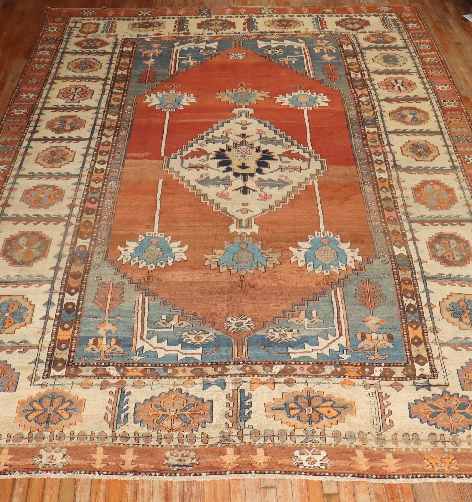 Zabihi Collection Antique Tribal Persian Bakshaish  Rug For Sale 8