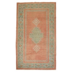 Zabihi Collection Antique Turkish Borlou Coral Rug
