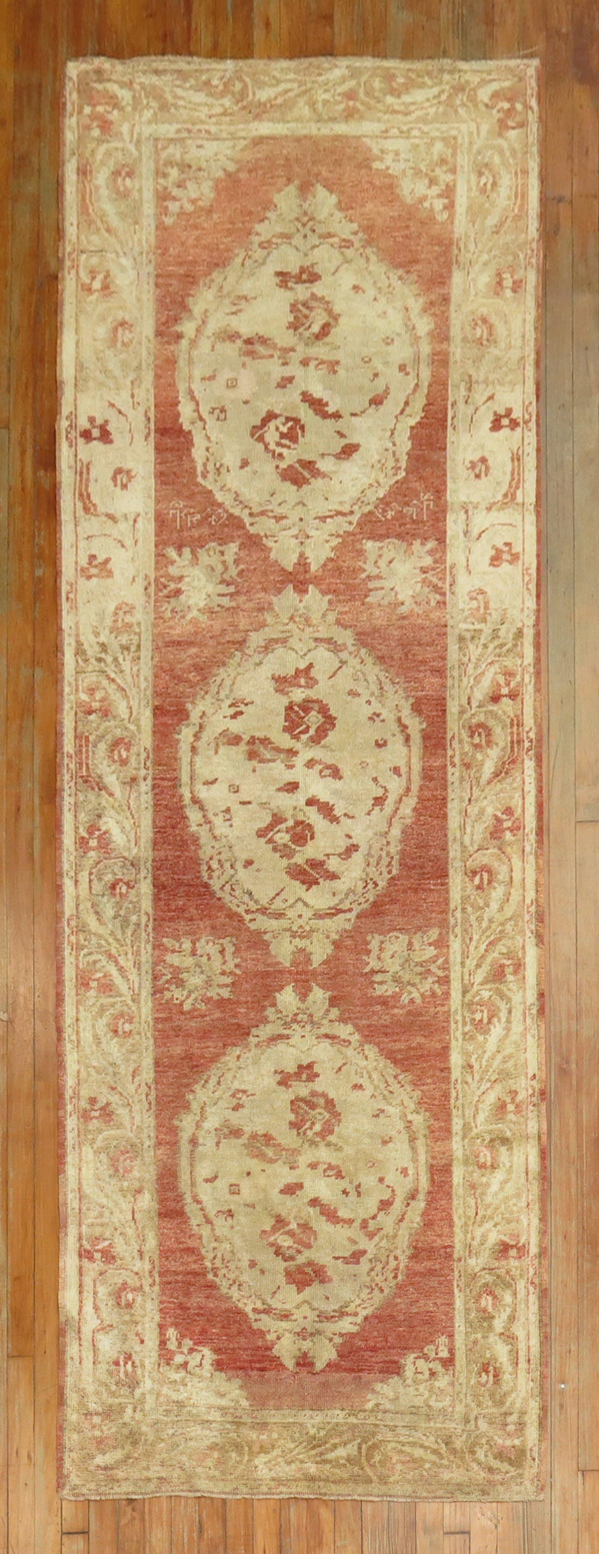 Zabihi Collection Antique Turkish Floral Runner For Sale 4
