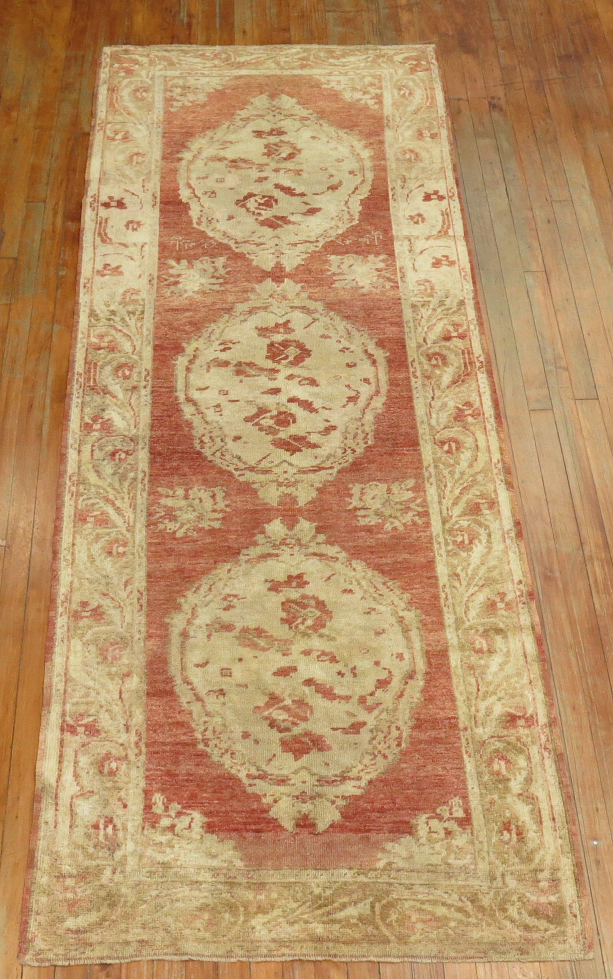 Zabihi Collection Antique Turkish Floral Runner For Sale 5