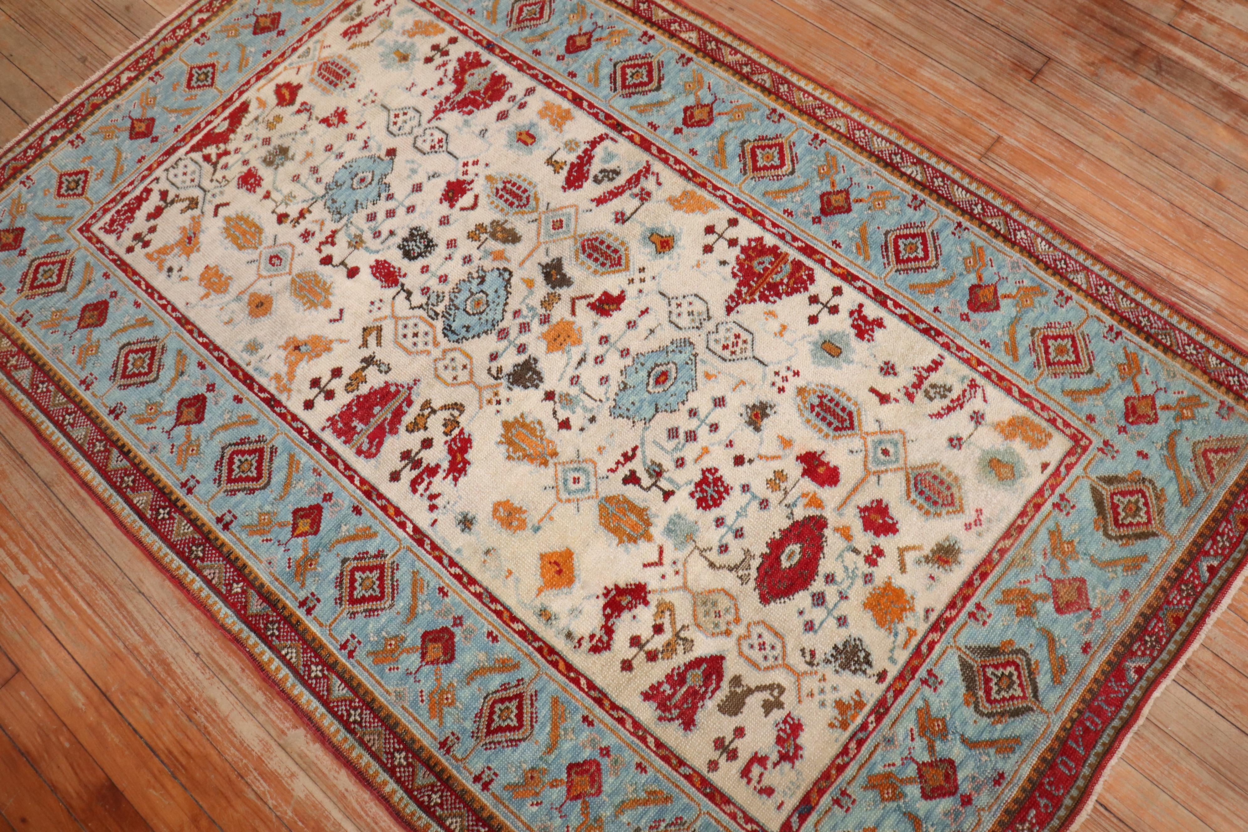 20th Century Zabihi Collection Antique Turkish Ghiordes Rug For Sale