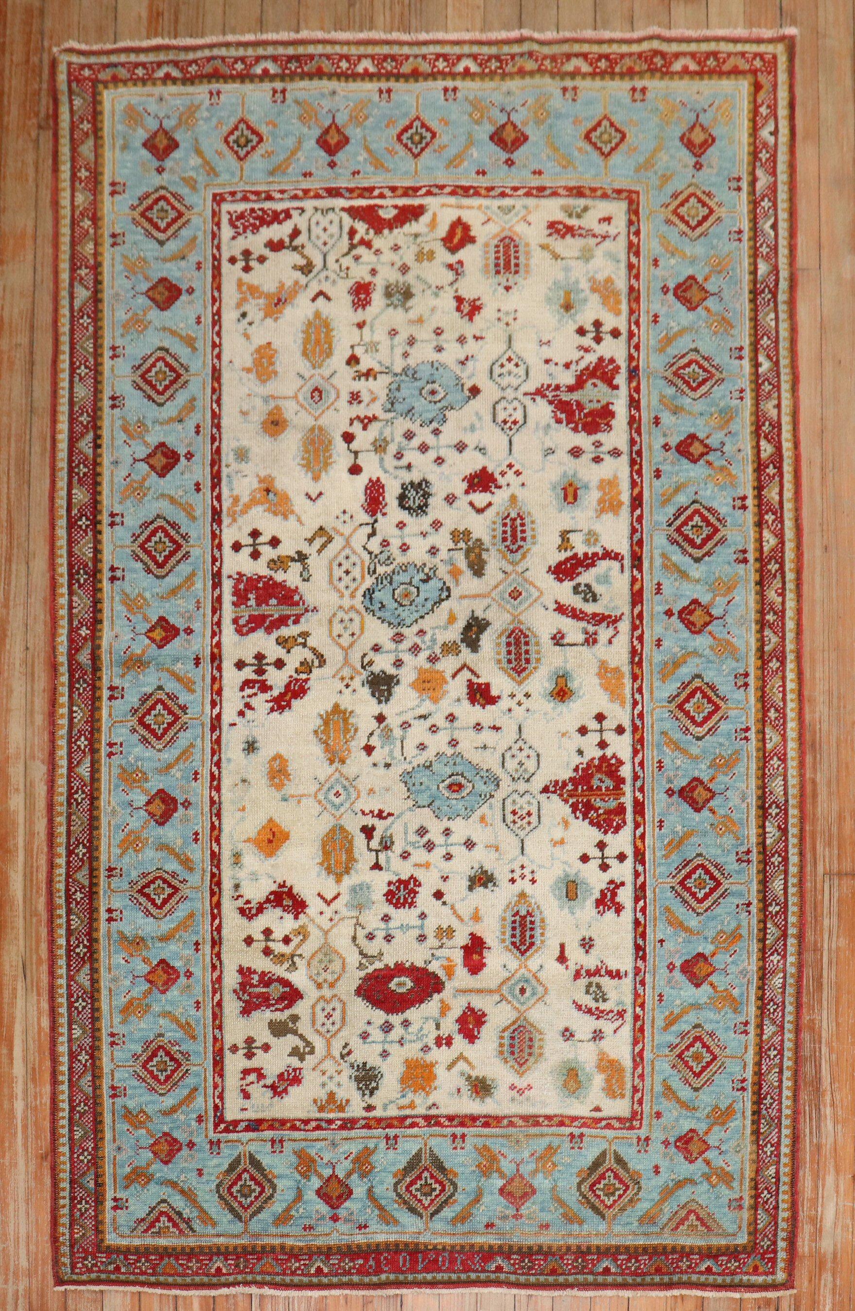 Zabihi Collection Antique Turkish Ghiordes Rug For Sale 1