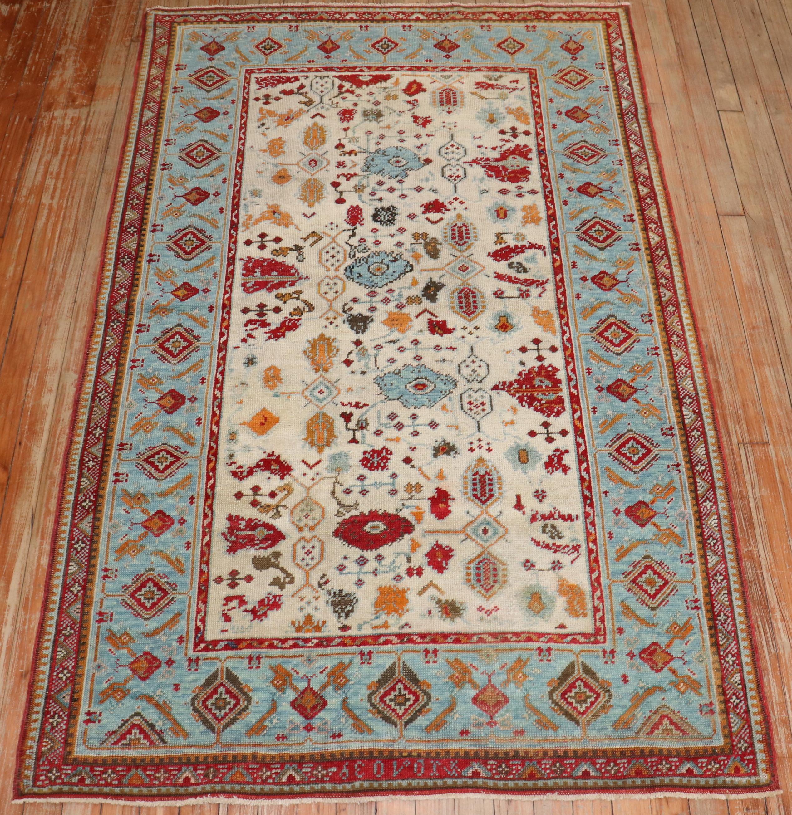Zabihi Collection Antique Turkish Ghiordes Rug For Sale 2