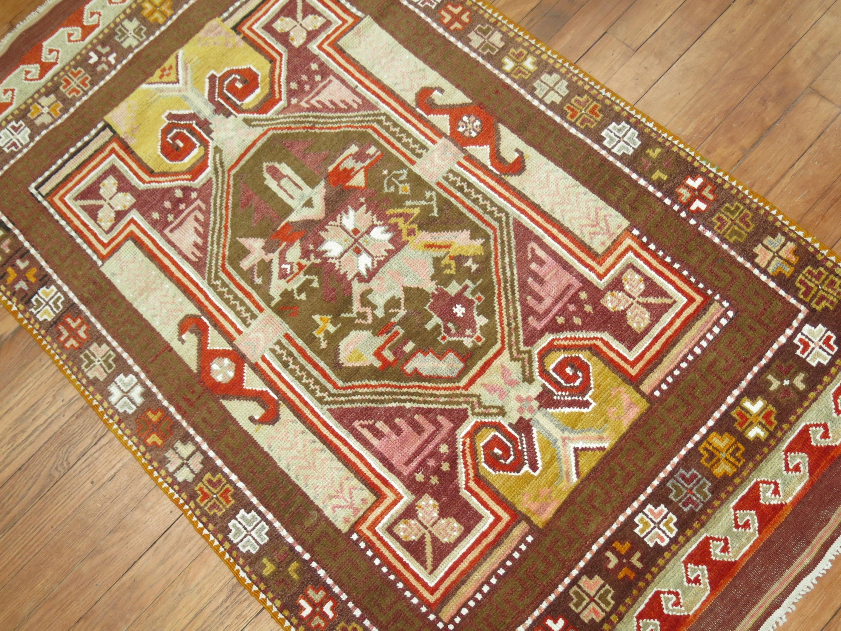 Turco Tappeto a dispersione Zabihi Collection'S antico tappeto turco Ghiordes in vendita