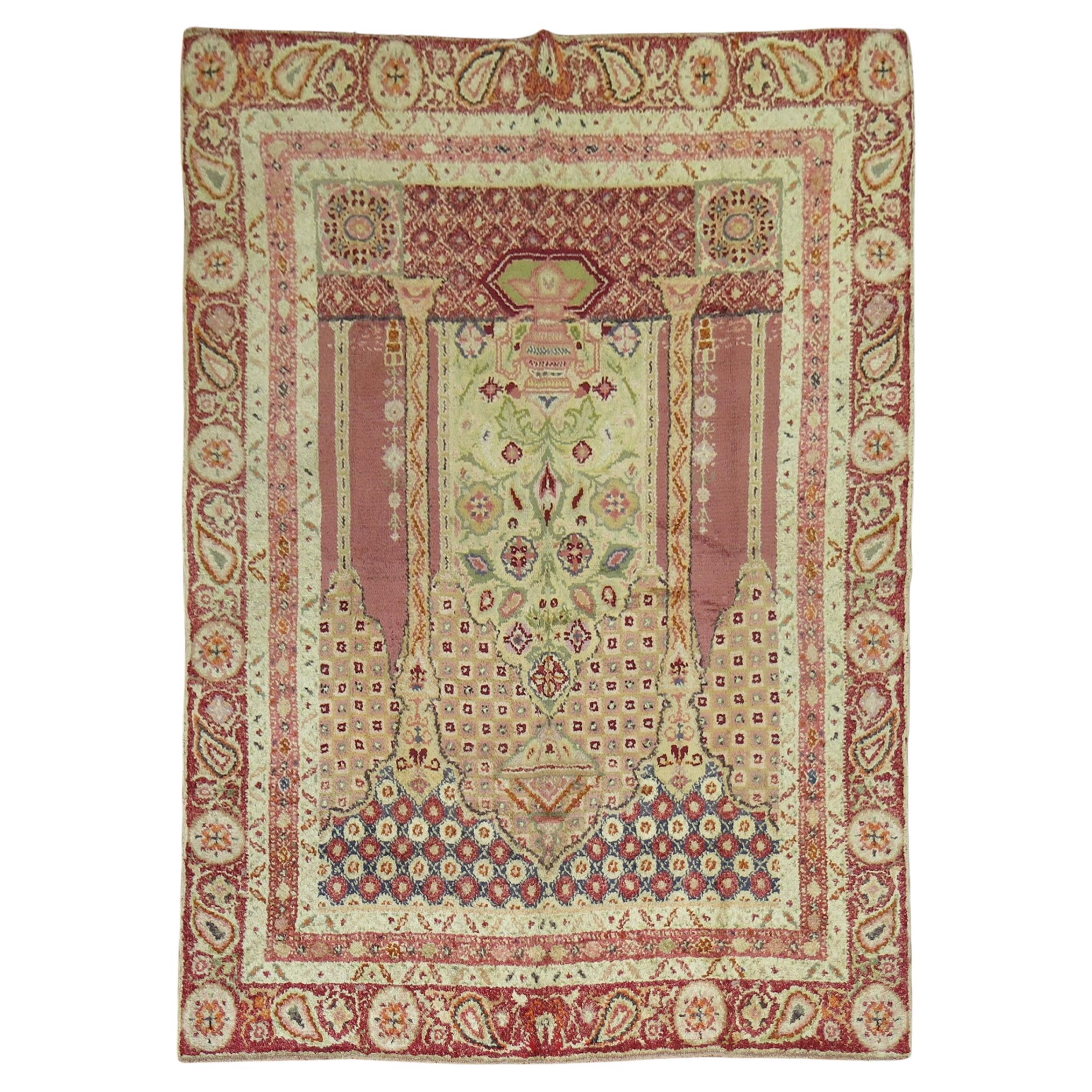 Colección Zabihi Alfombra Turca Antigua Ghiordes Scroll