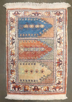Zabihi Collection Antique Turkish Keysari Small Mini Rug