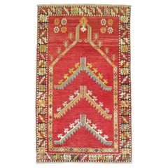 Zabihi Collection Antique Turkish Melas Prayer Niche Rug