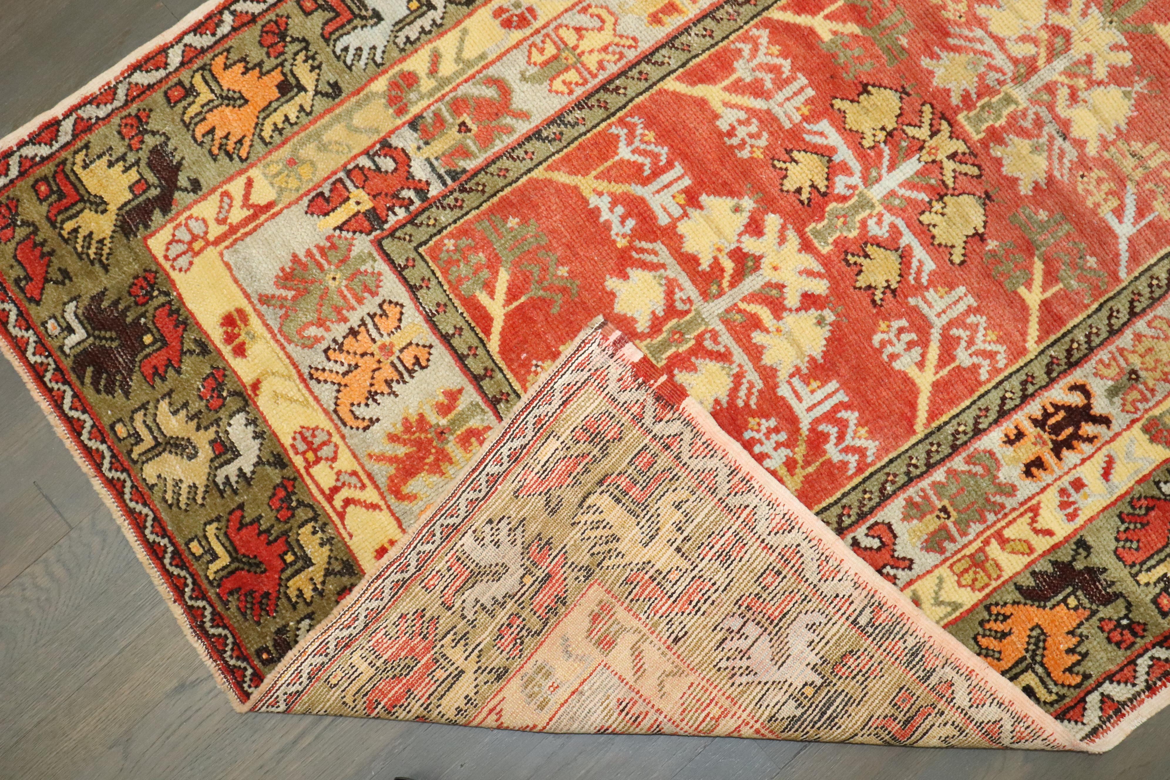Oushak Tappeto Zabihi Collection'S antico tappeto turco Melas in vendita