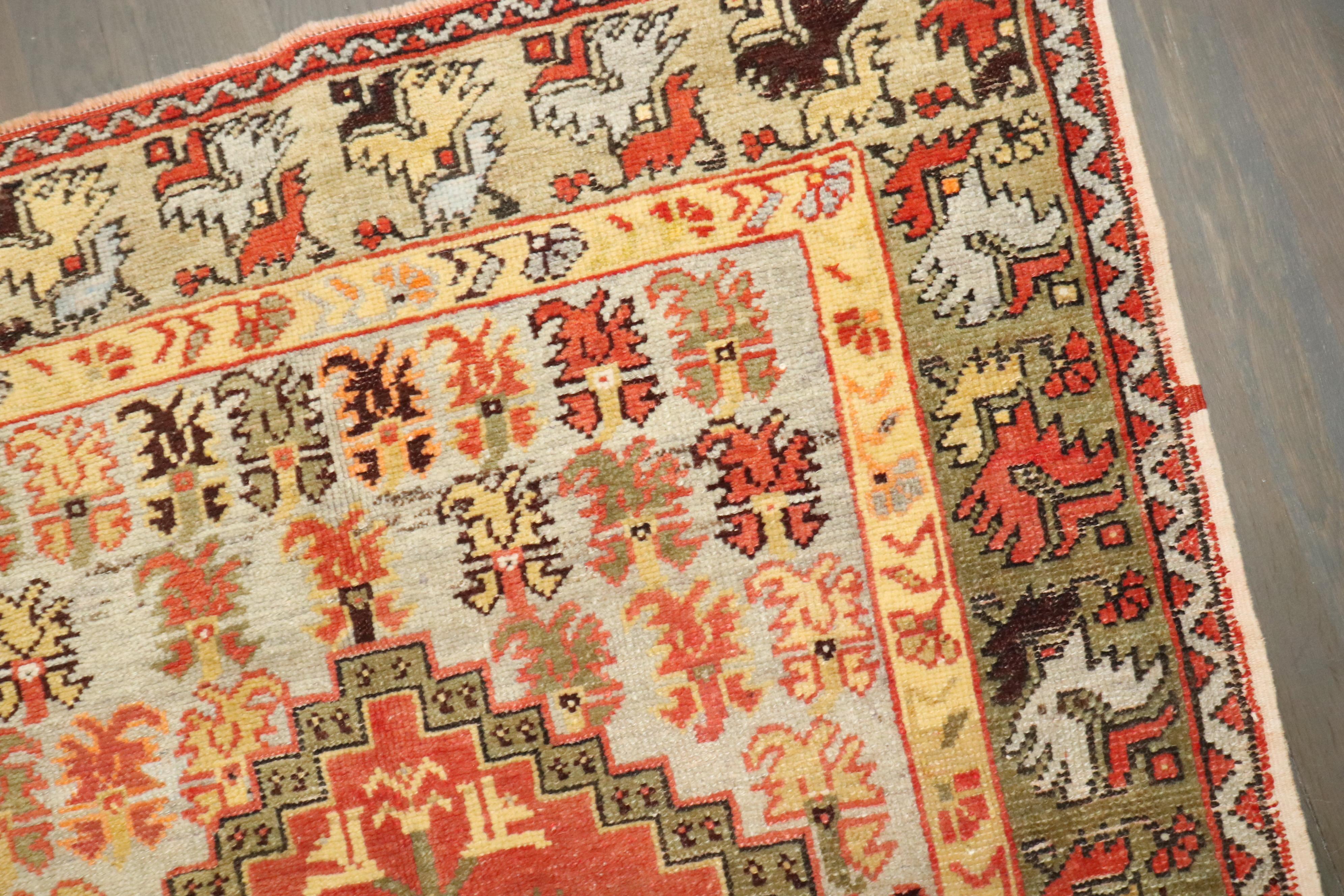 Tessuto a mano Tappeto Zabihi Collection'S antico tappeto turco Melas in vendita