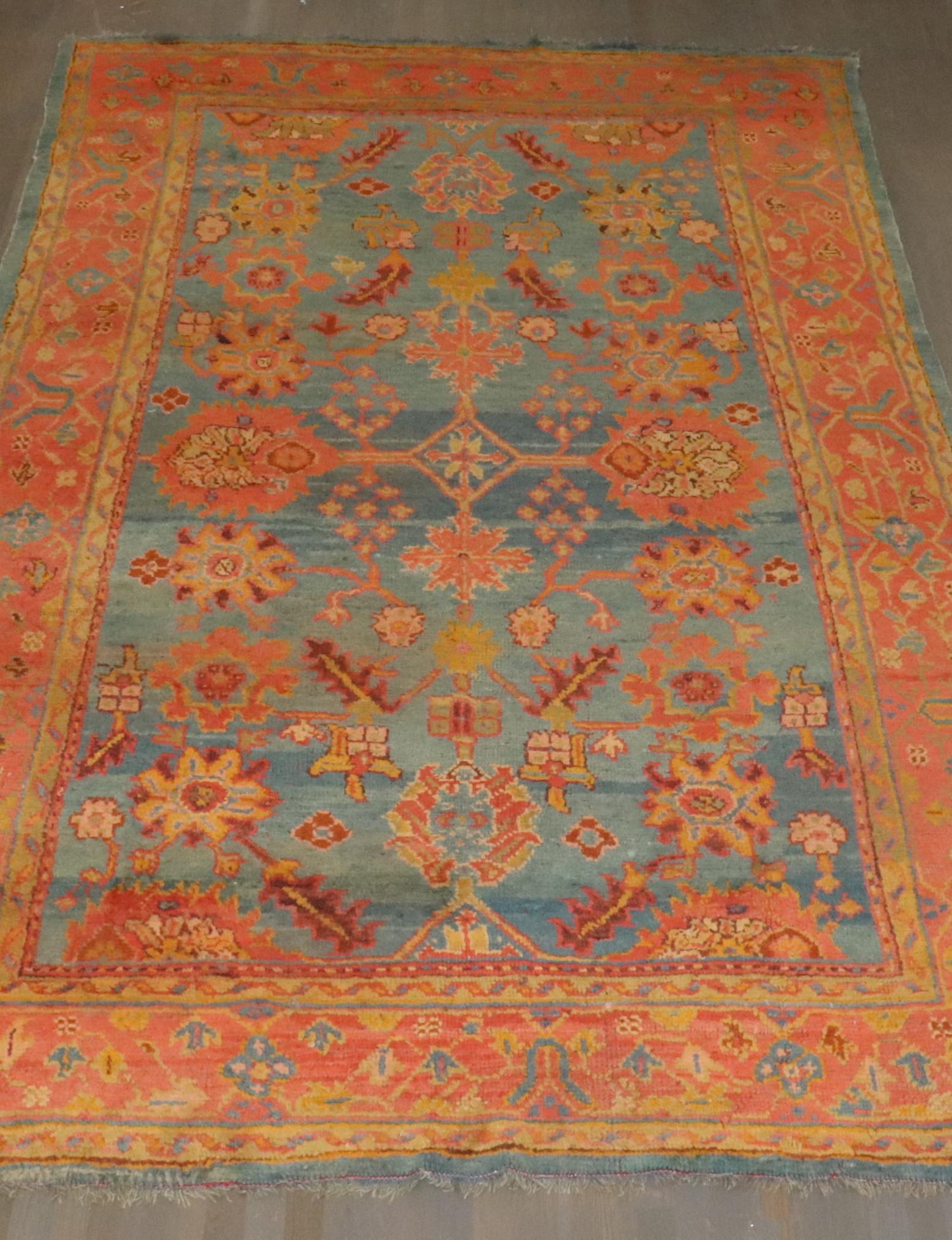 Colección Zabihi Alfombra Oushak Turca Antigua 7