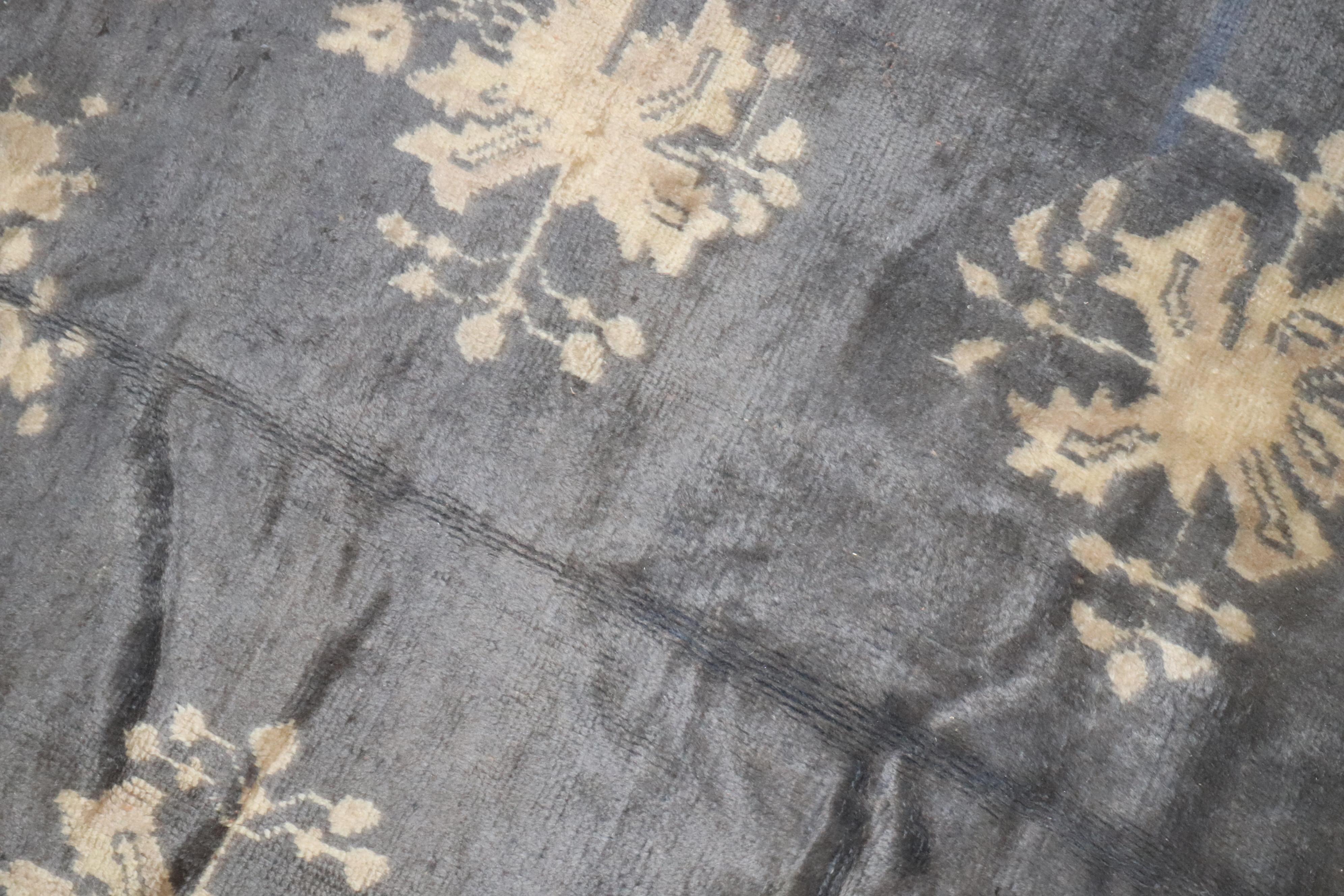 Archaistic Zabihi Collection Antique Turkish Oushak Rug For Sale