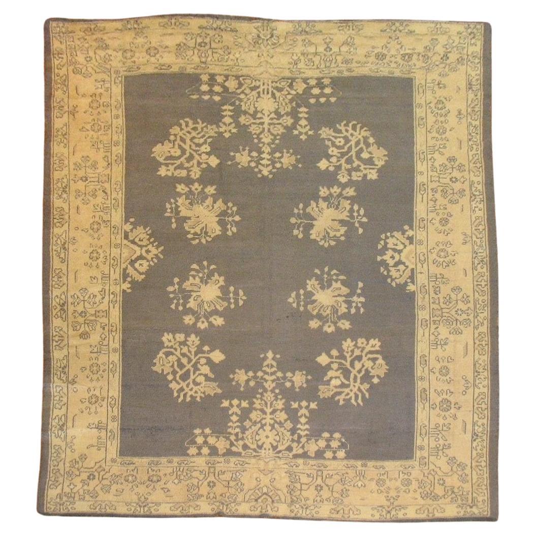 Zabihi Collection Antique Turkish Oushak Rug For Sale