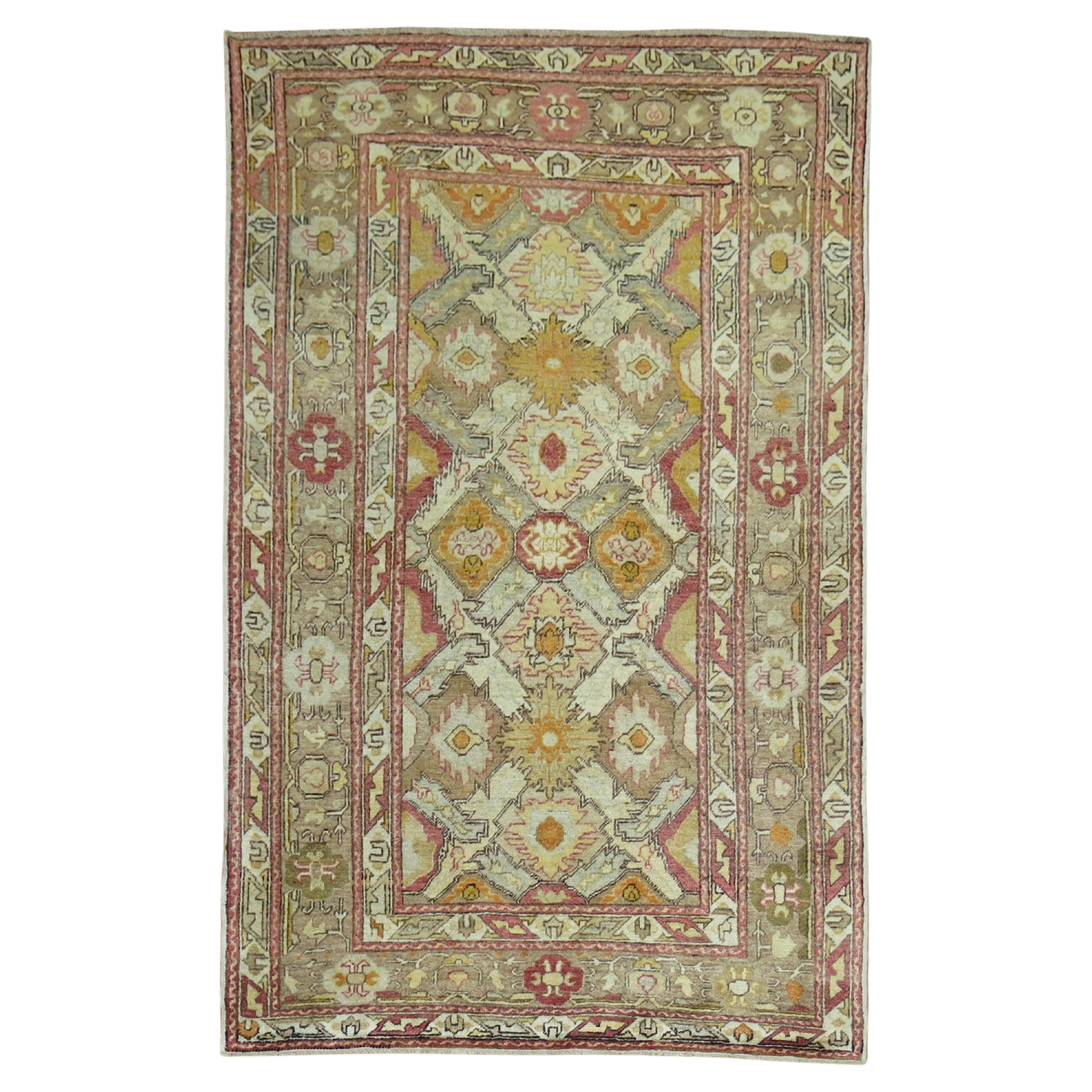 Zabihi Collection Antique Turkish Sivas Accent Size Rug For Sale