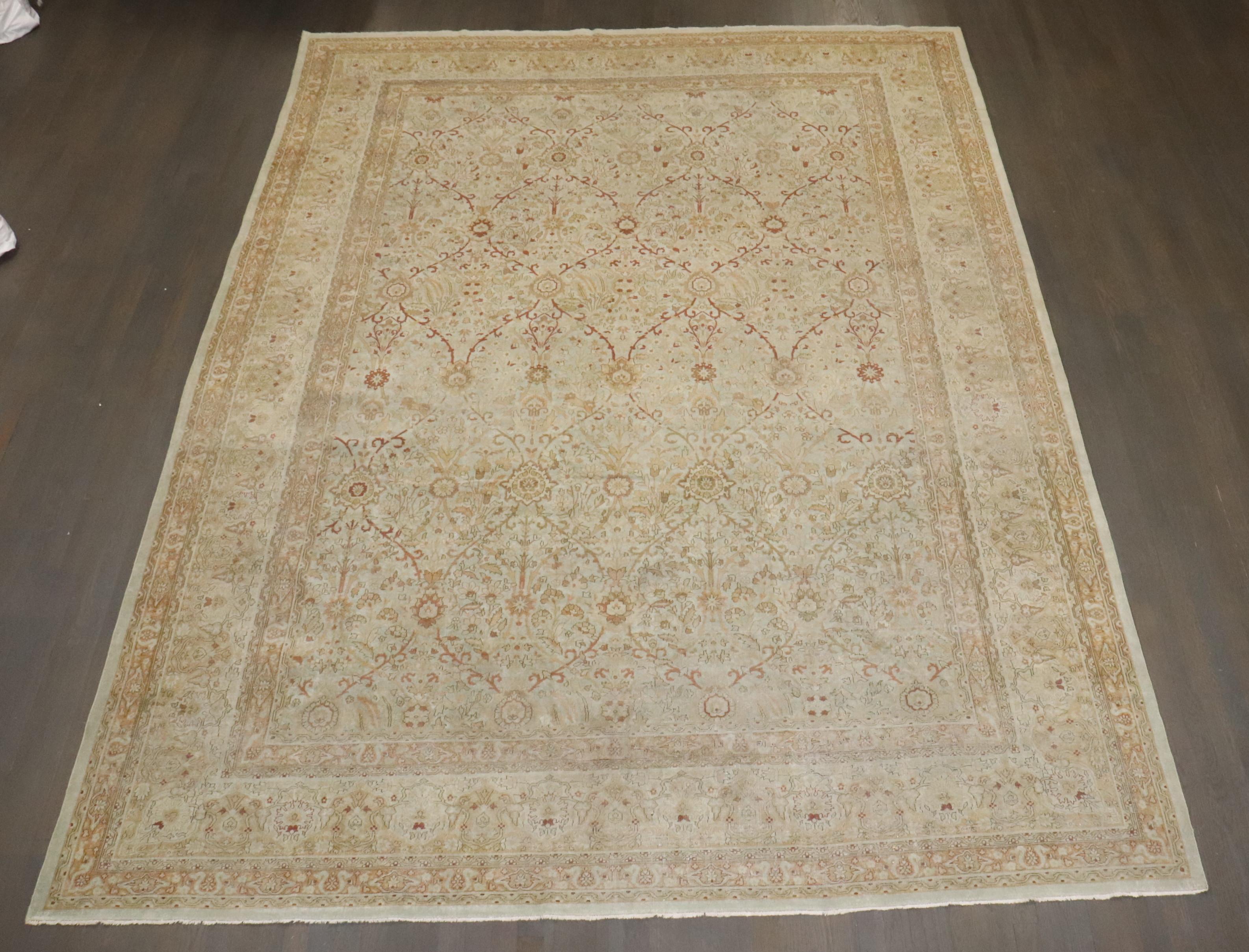 Zabihi Collection Antique Turkish Sivas Elegant Room Size Rug For Sale 1