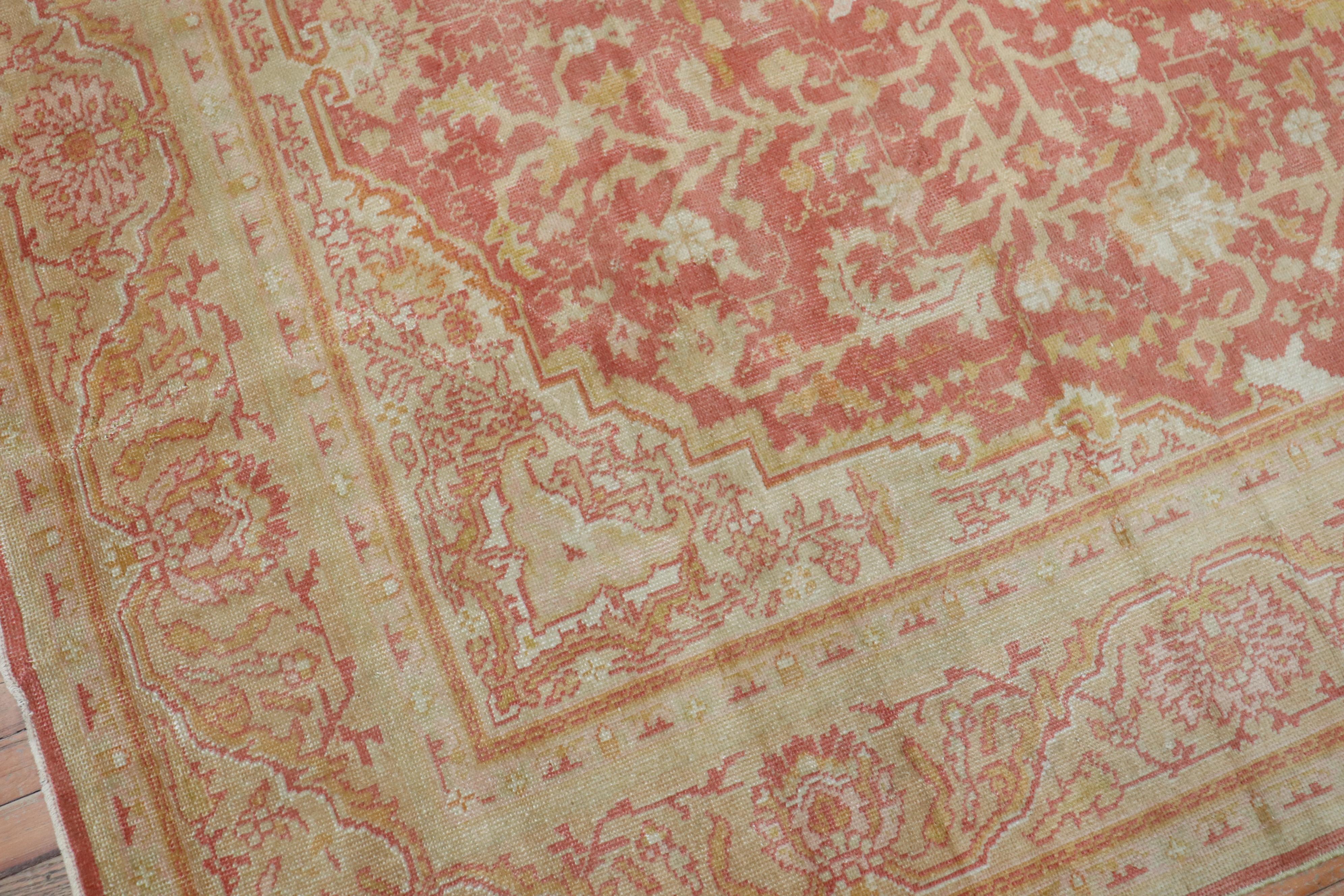 Zabihi Collection Antik Türkisch Sivas weich Rot Gold Teppich im Zustand „Gut“ im Angebot in New York, NY