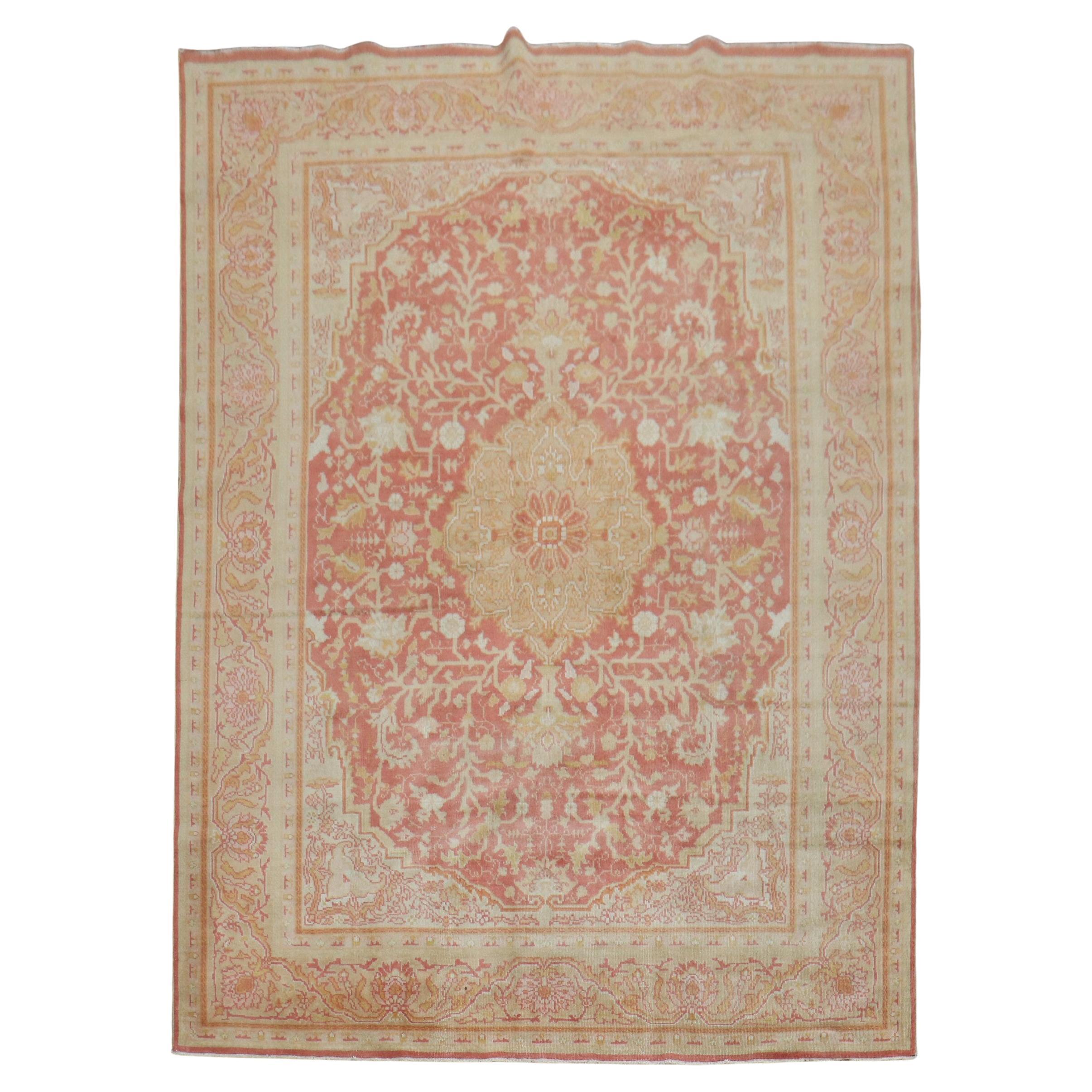 Zabihi Collection Antik Türkisch Sivas weich Rot Gold Teppich