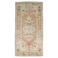 Zabihi Collection Antique Turkish Small Melas Pink Rug, 2'10'' x 5'6''