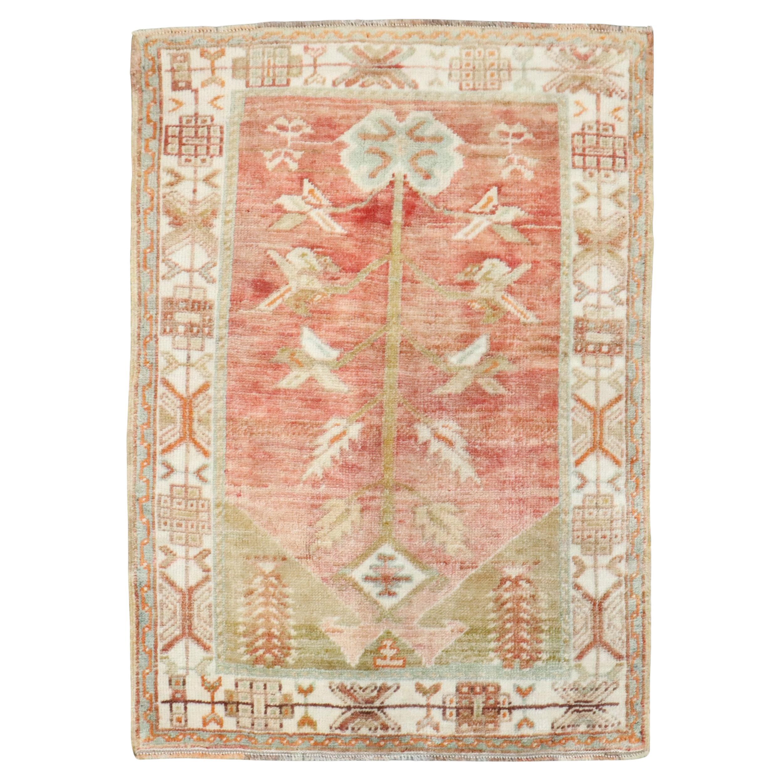 Zabihi Collection Antiker Türkischer Kleiner Teppich