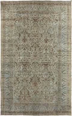 Zabihi Collection Antique Worn Persian Oversize Carpet