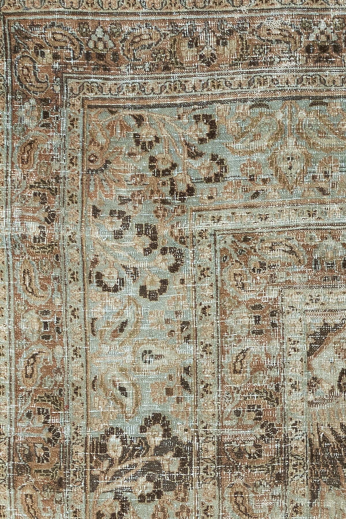 Victorian Zabihi Collection Antique Worn Persian Oversize Carpet For Sale