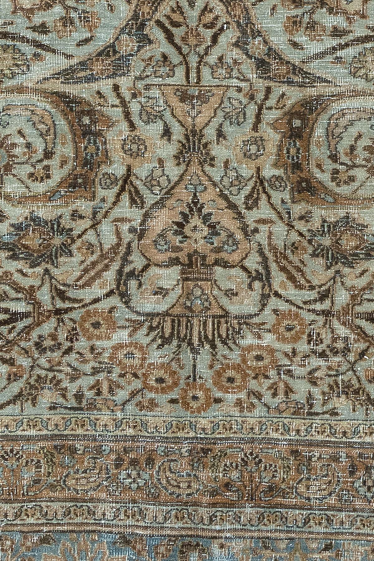 Zabihi Collection Antique Worn Persian Oversize Carpet For Sale 1
