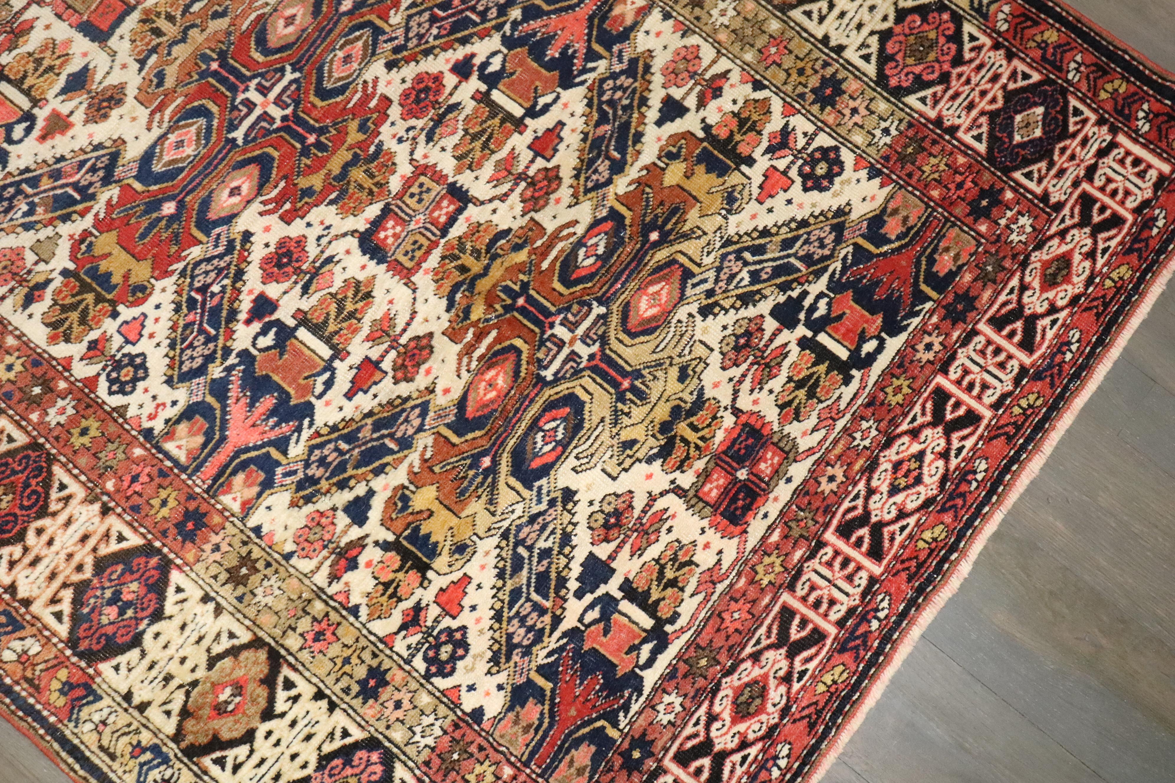 Zabihi Collection Antique Zeychour Caucasian Kuba Rug Bon état - En vente à New York, NY
