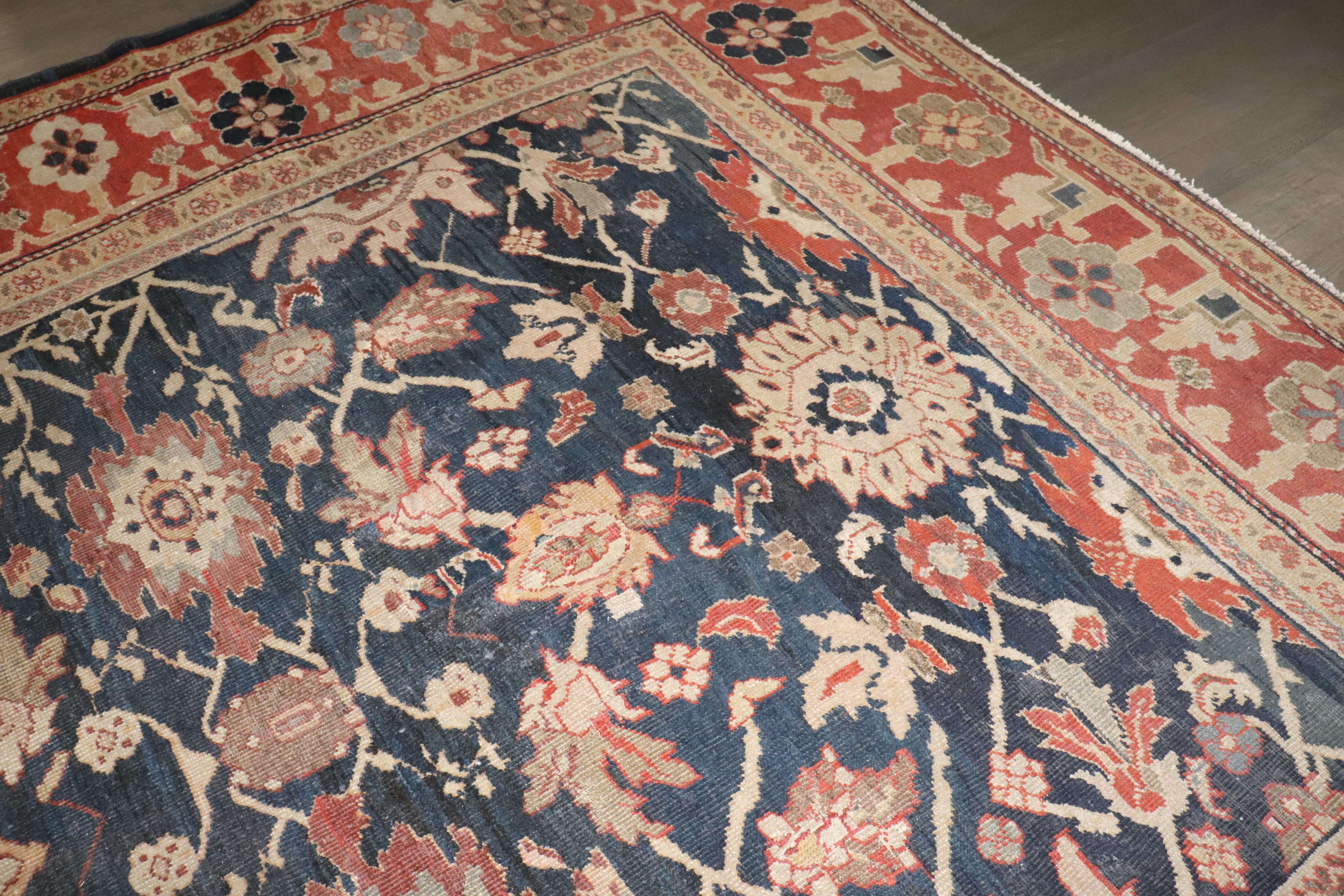 Zabihi Collection Antico Ziegler Mahal Tappeto persiano del XIX secolo in vendita 3