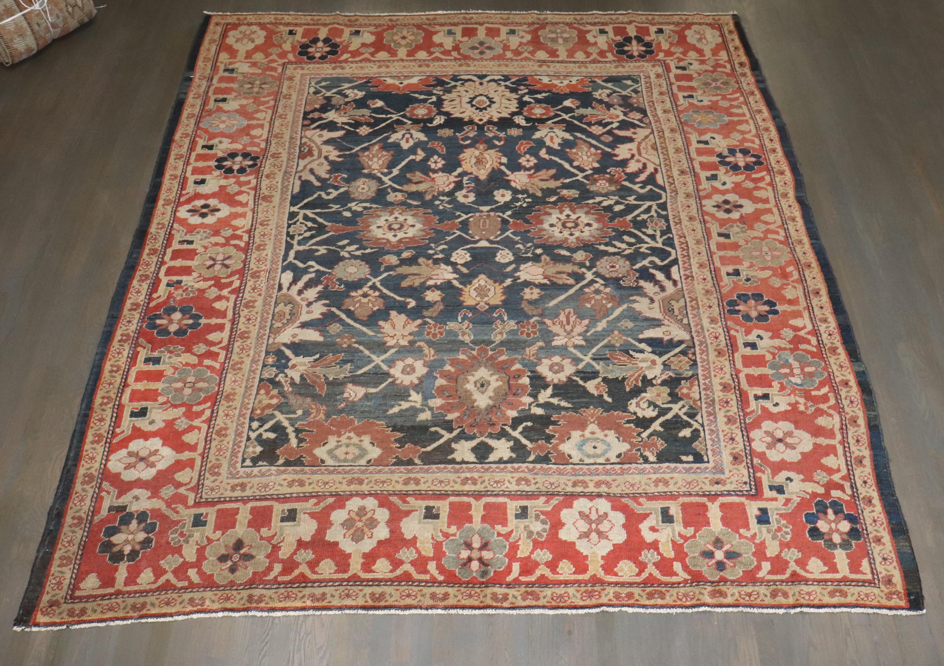 Zabihi Collection Antico Ziegler Mahal Tappeto persiano del XIX secolo in vendita 5