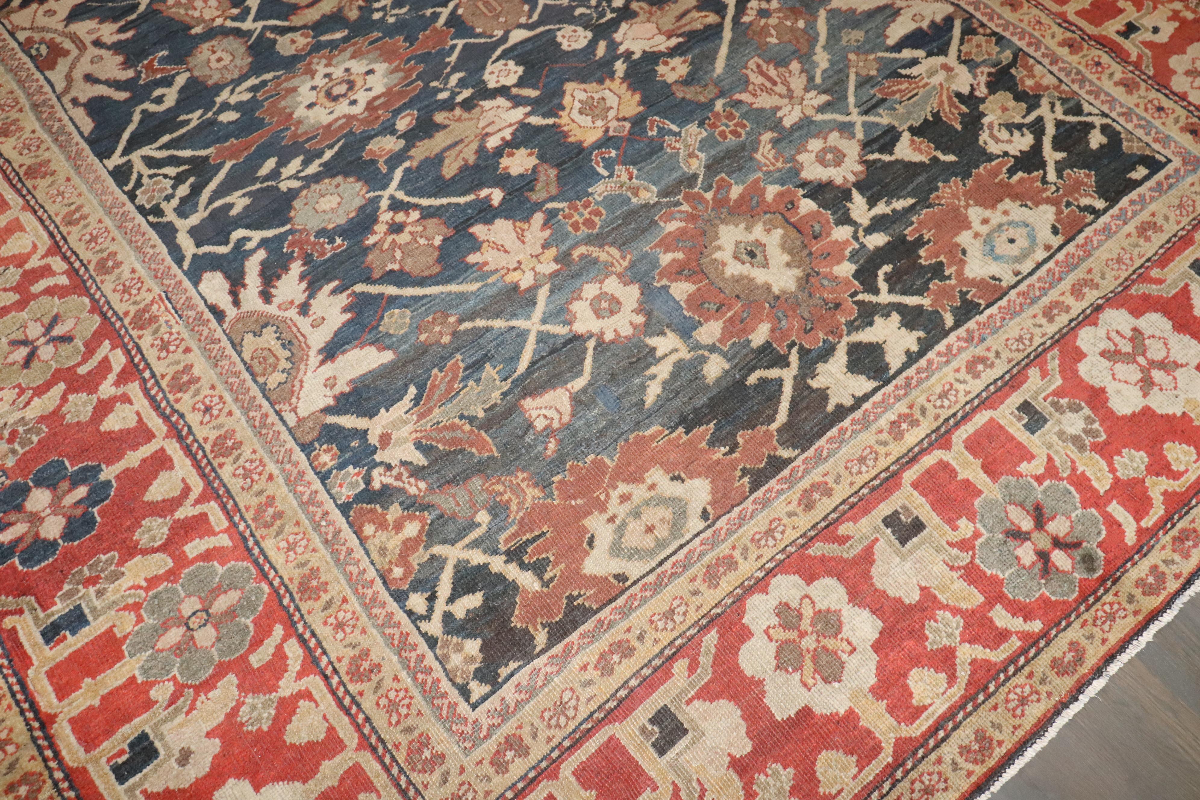 Zabihi Collection Antico Ziegler Mahal Tappeto persiano del XIX secolo in vendita 7