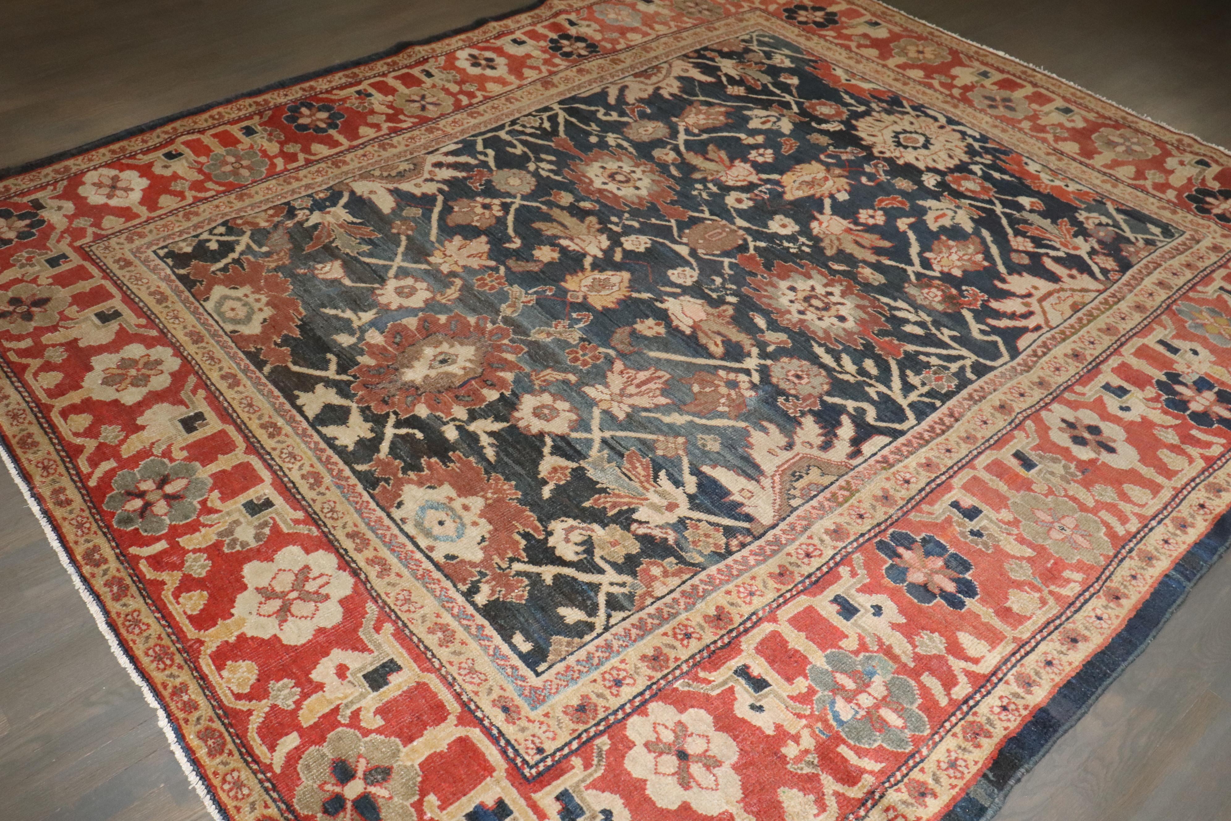 Lana Zabihi Collection Antico Ziegler Mahal Tappeto persiano del XIX secolo in vendita