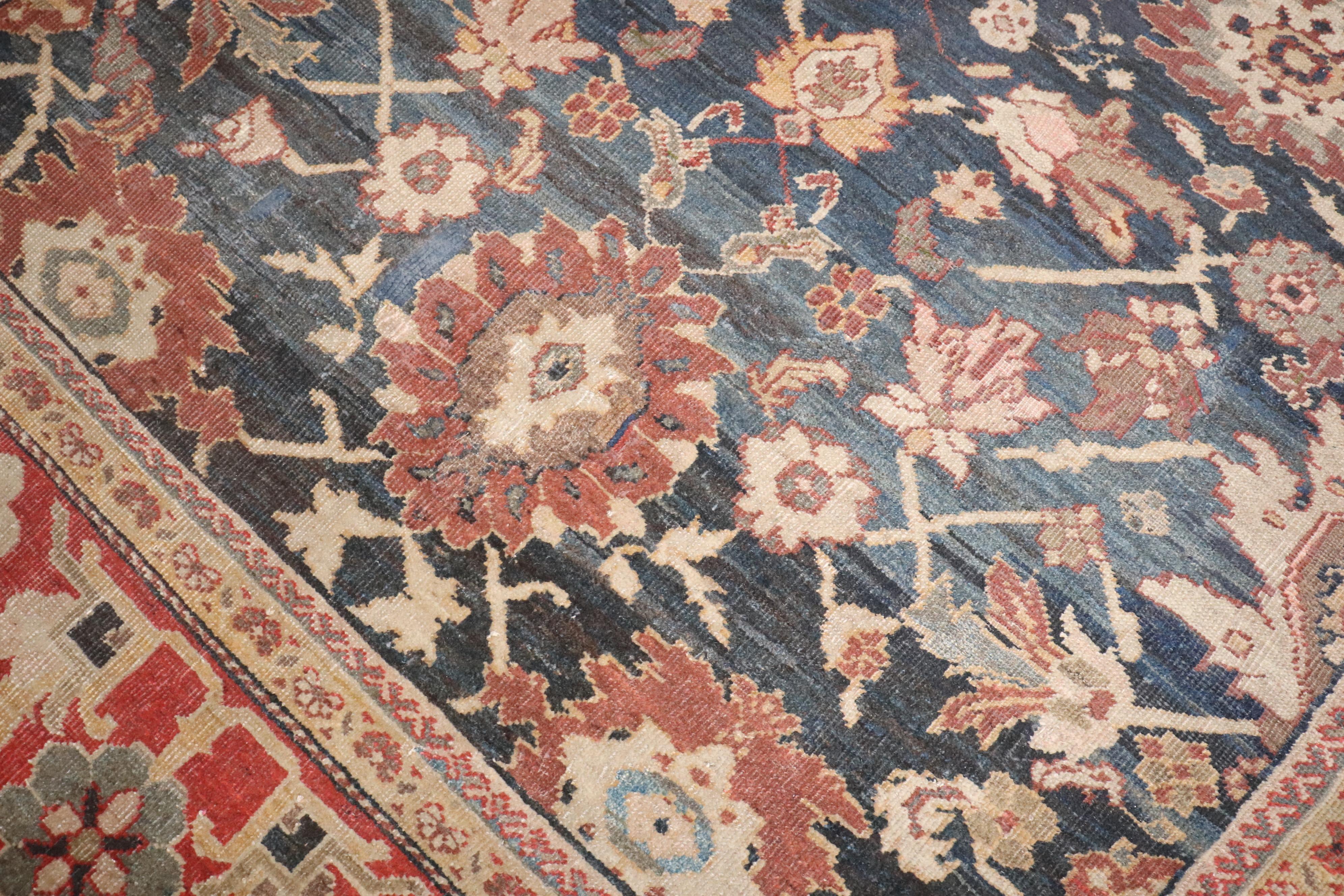 Zabihi Collection Antico Ziegler Mahal Tappeto persiano del XIX secolo in vendita 1