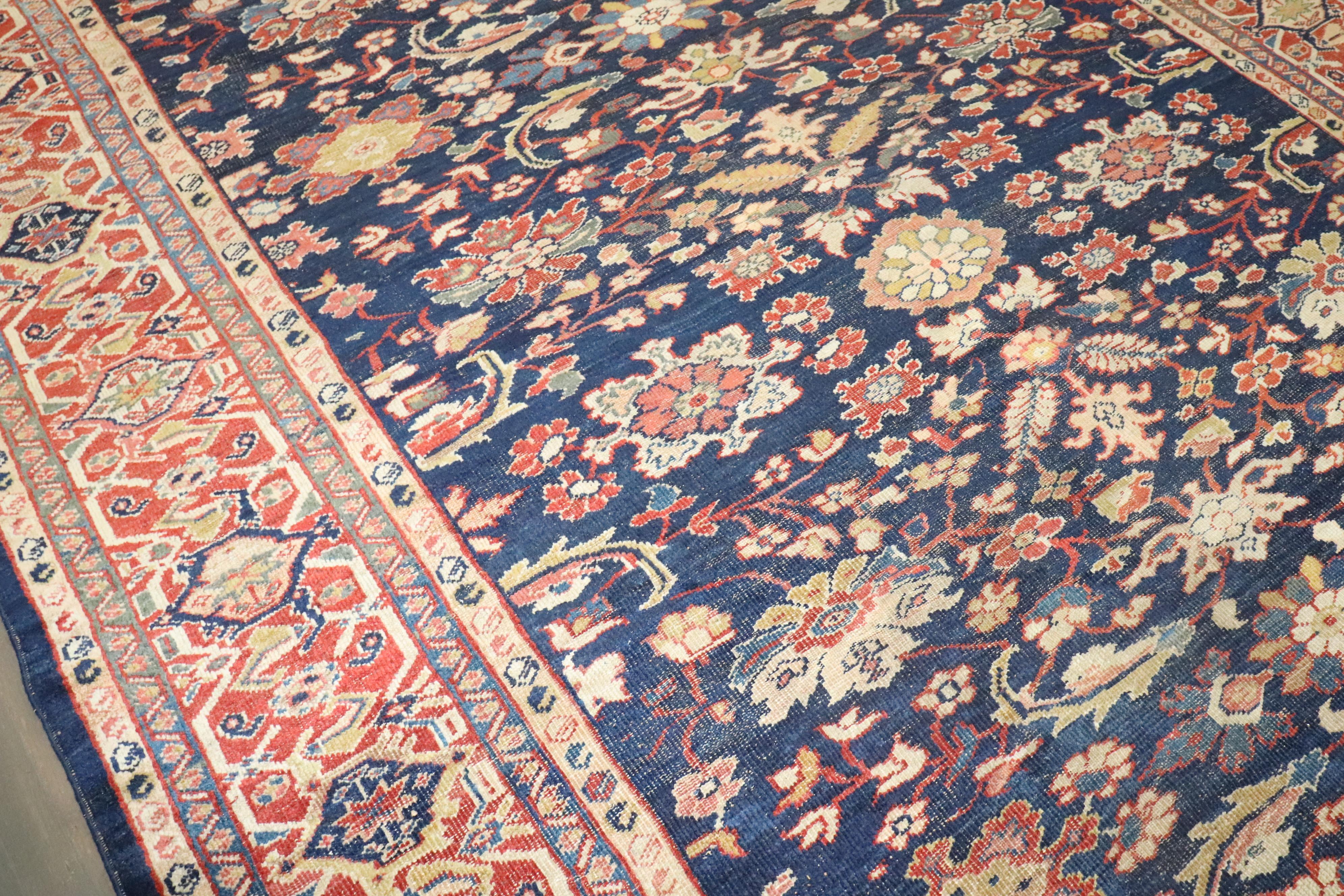 Perse Zabihi Collection Antique Ziegler Sultanabad Mahal Tapis du 19ème siècle en vente