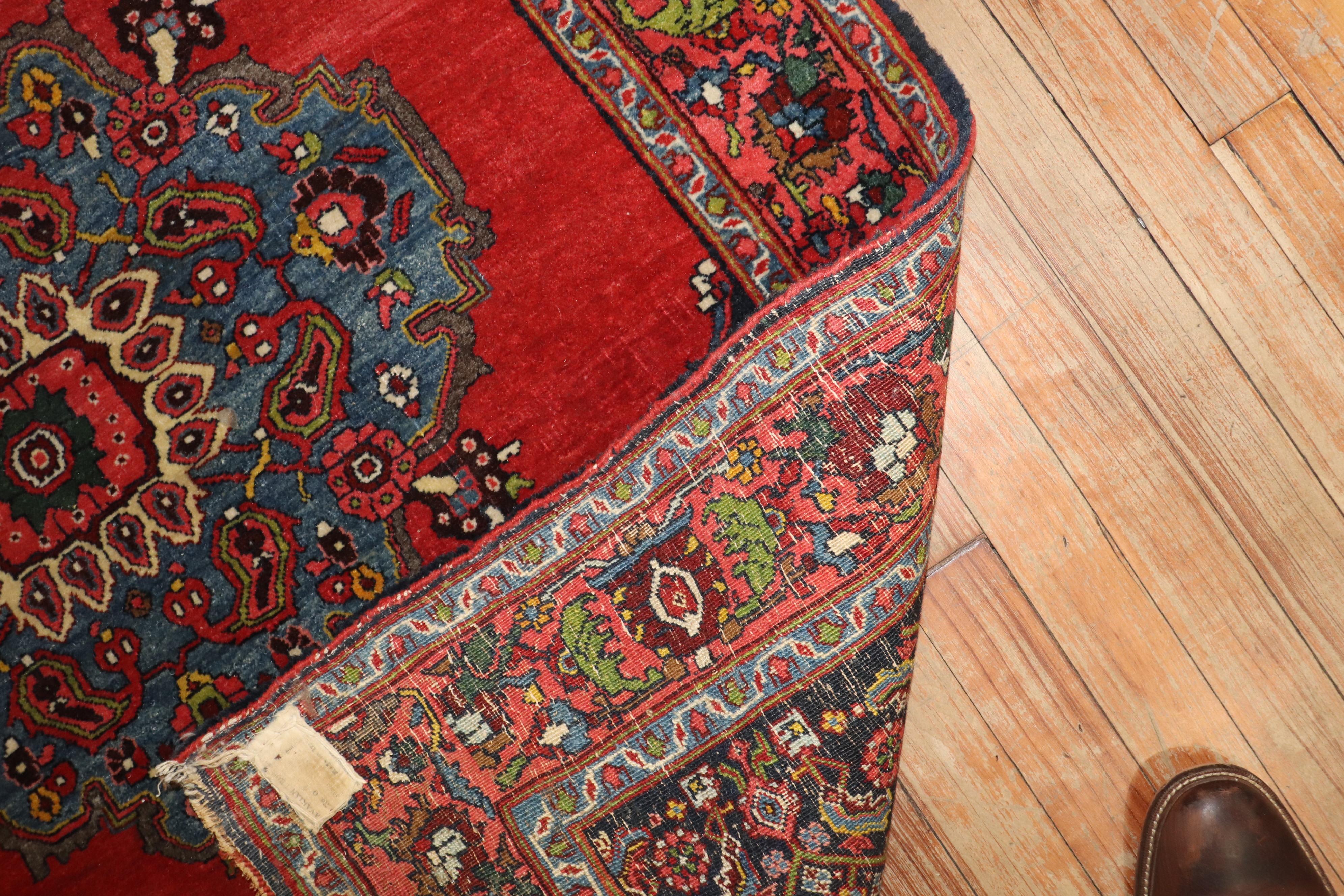 Zabihi Collection Authentic Antique Persian Bidjar Rug For Sale 2