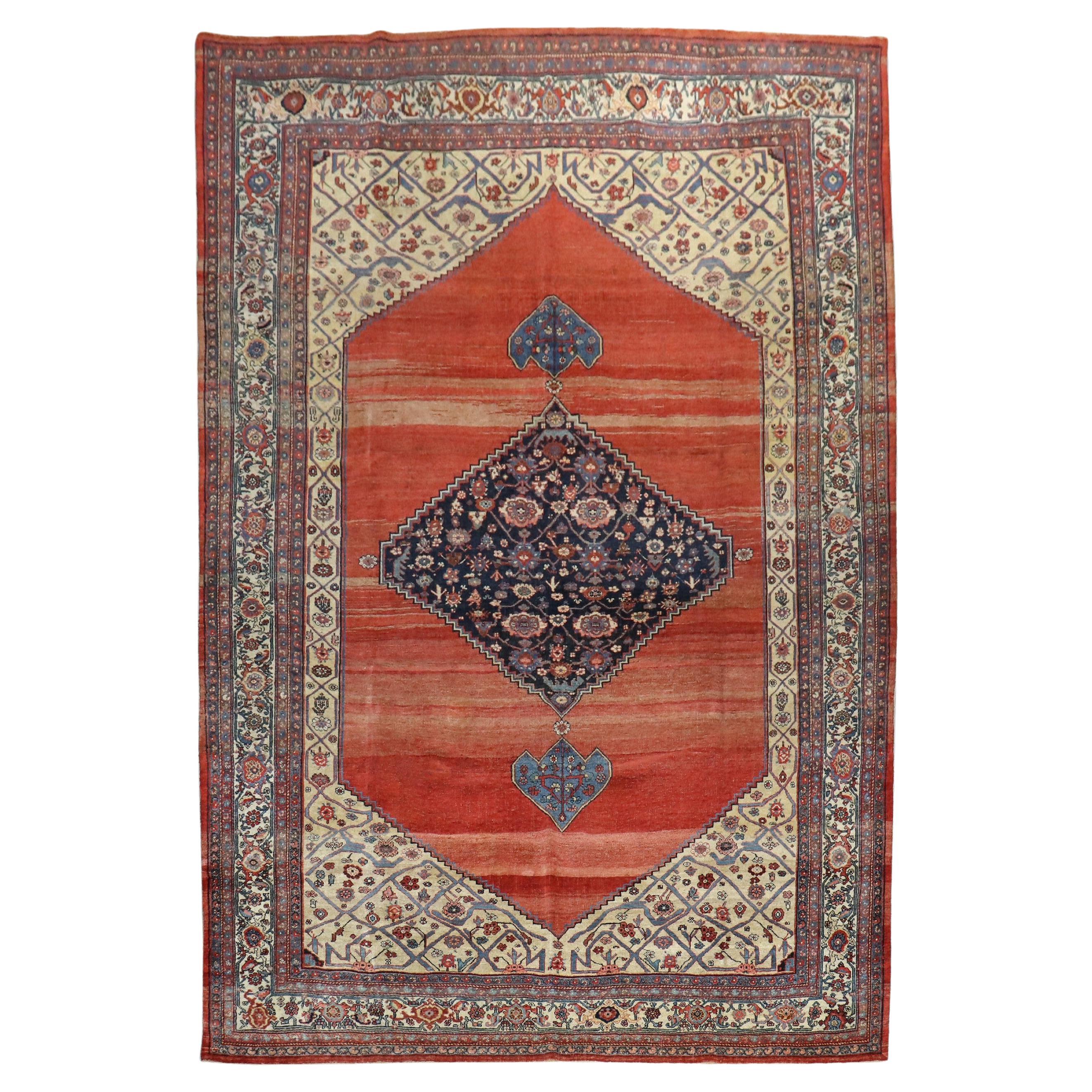 Zabihi Collection  Authentic Antique Persian Bidjar Rug For Sale