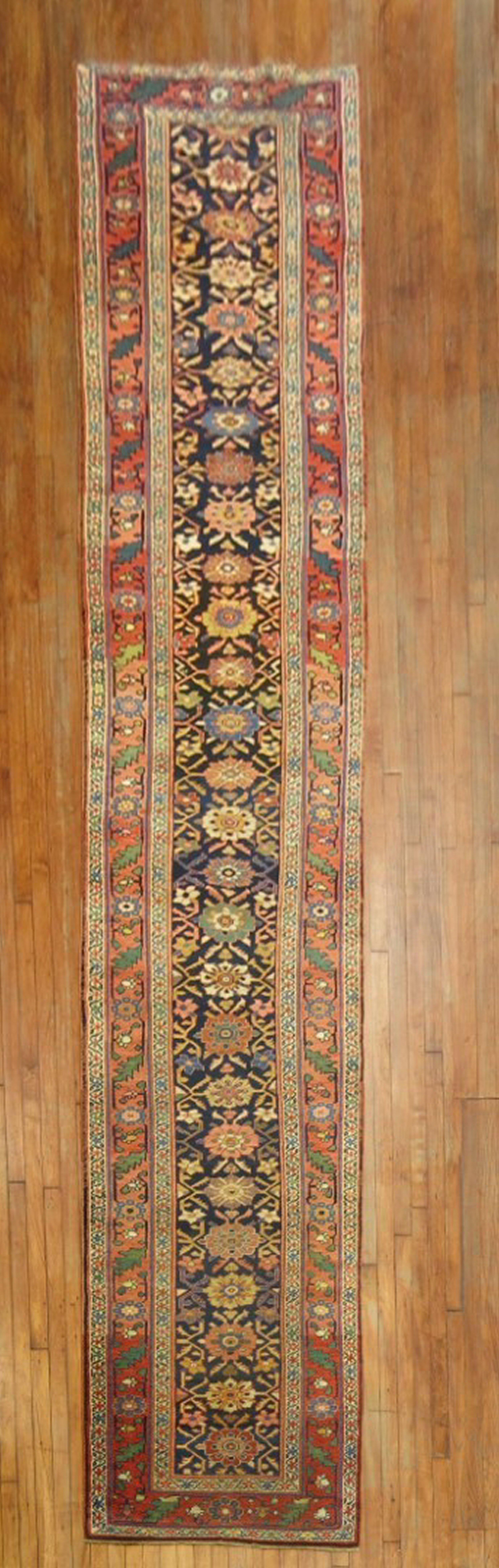 An early 20th century Persian Antique Bidjar Runner.

3' x 17'1''.