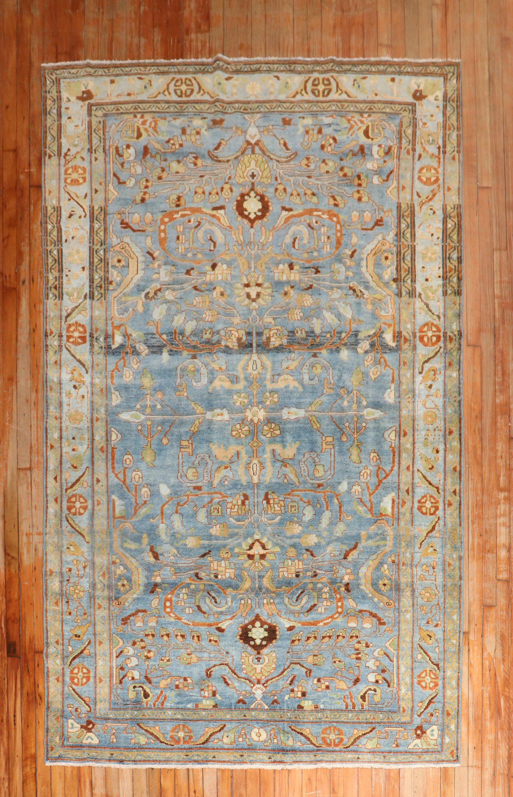 an early 20th Century Persian Blue Malayer Rug

Details
rug no.	j3047
size	5' 8