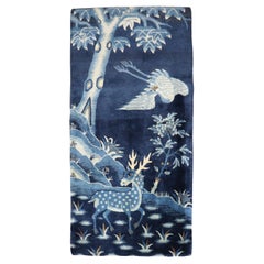 Zabihi Collection Blue Chinese Pictorial Animal Rug