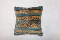 Zabihi Collection Blue Gold Indian Rug Pillow