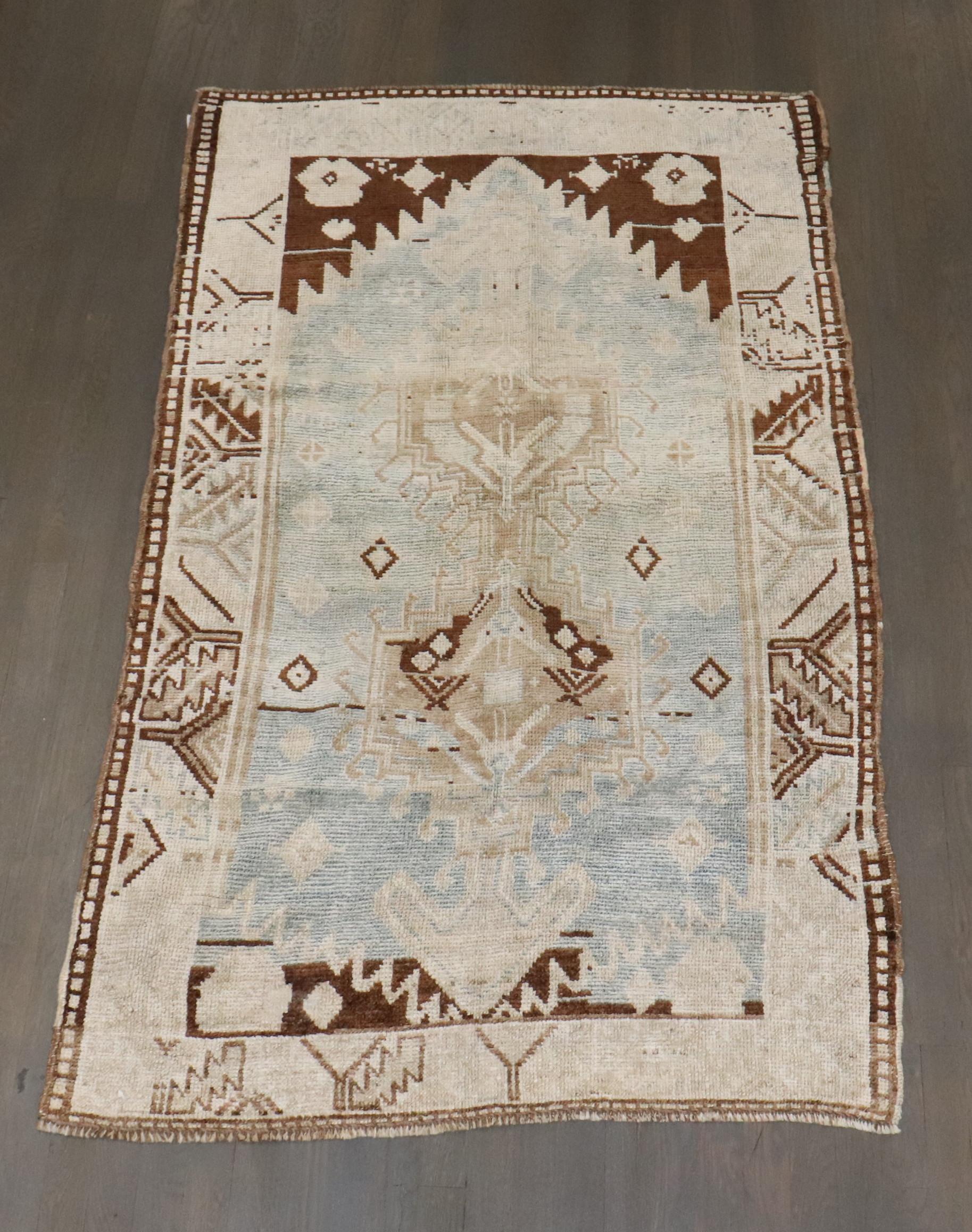 Persiano Tappeto Zabihi Collection Blue Persian Malayer Accent Small Size in vendita