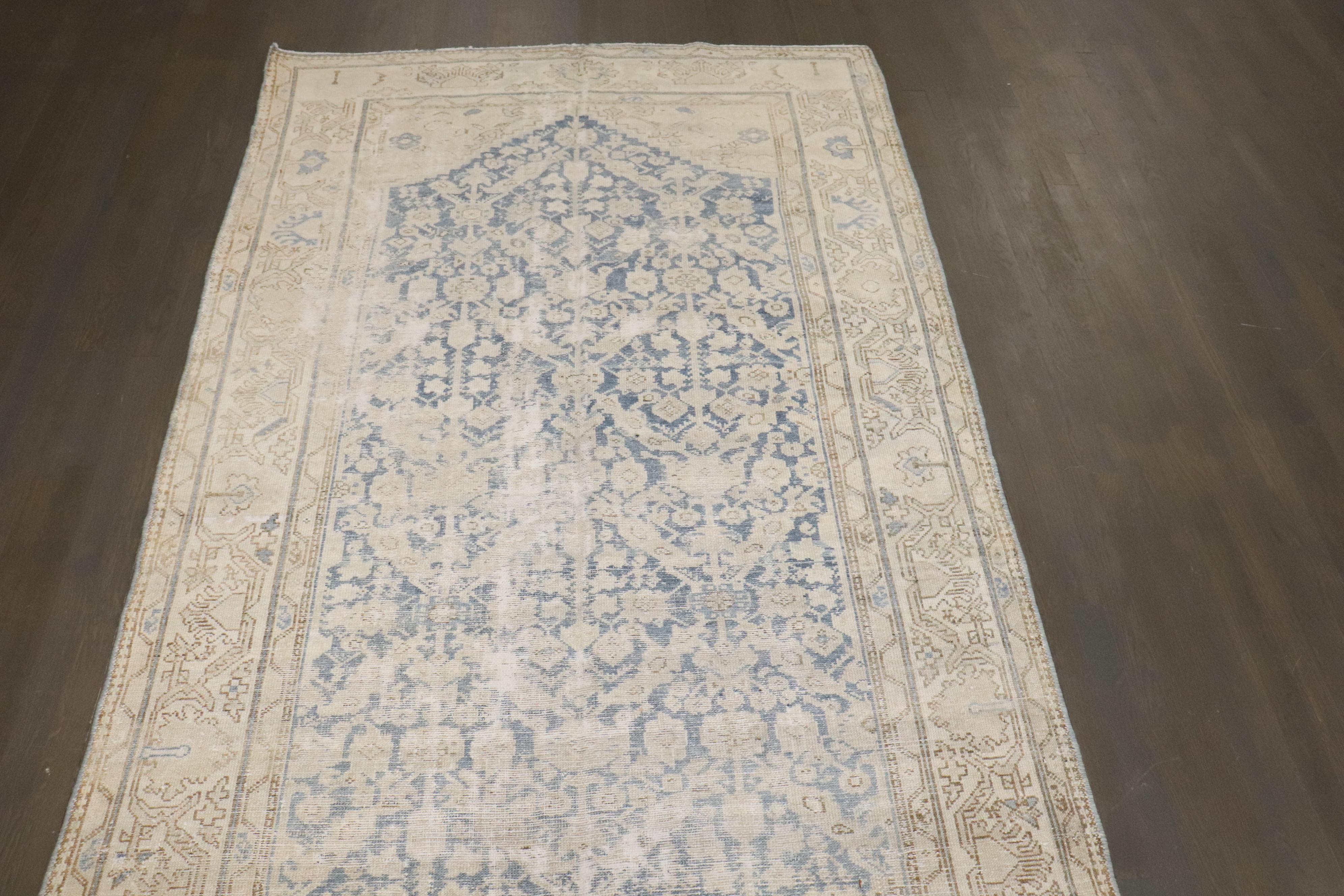 Zabihi Collection Blau Persisch Malayer Teppich (Wolle) im Angebot