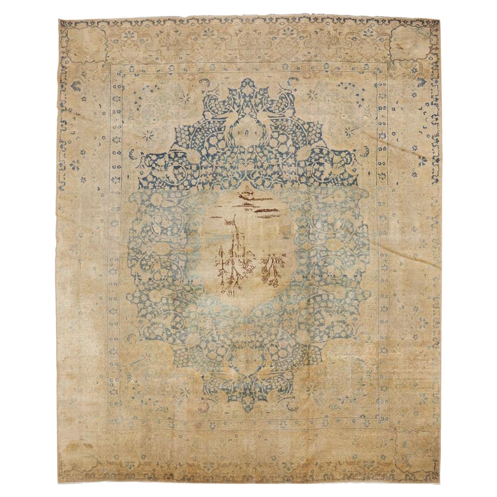 Tappeto Pictorial Zabihi Collection Blu Persiano Dimensione Camera in vendita